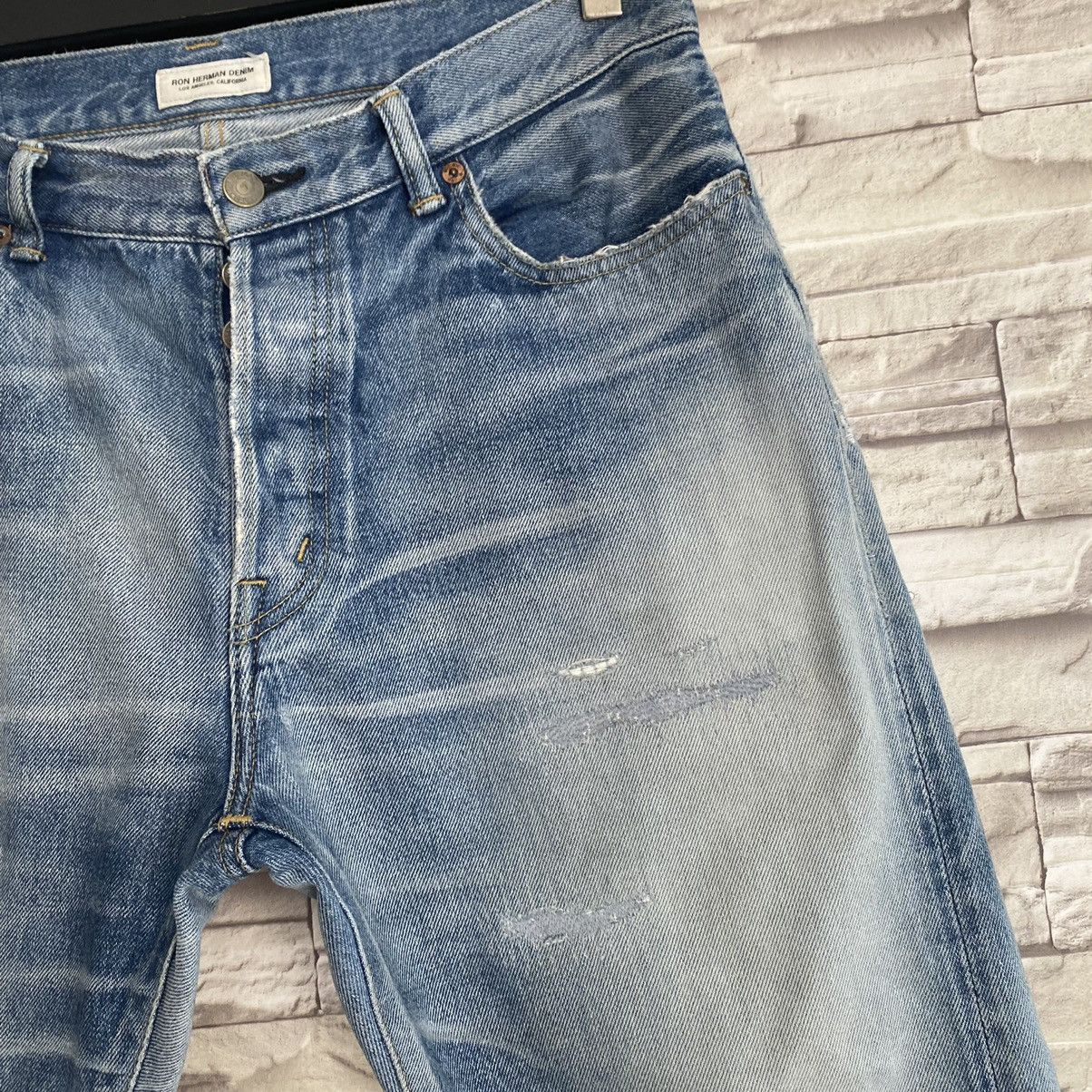 Ron Herman Ron Herman Denim Selvedge Jeans Distressed Size US 32 / EU 48 - 9 Thumbnail