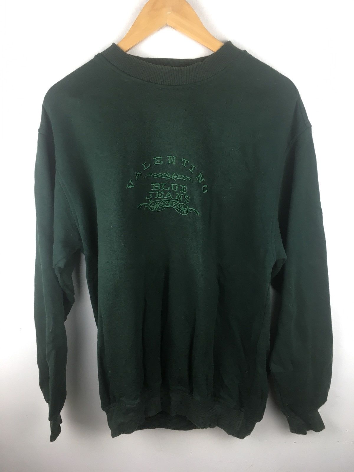 Valentino × Vintage Valentino jeans embroidered sweatshirt armpit 22x27 Size US L / EU 52-54 / 3 - 1 Thumbnail