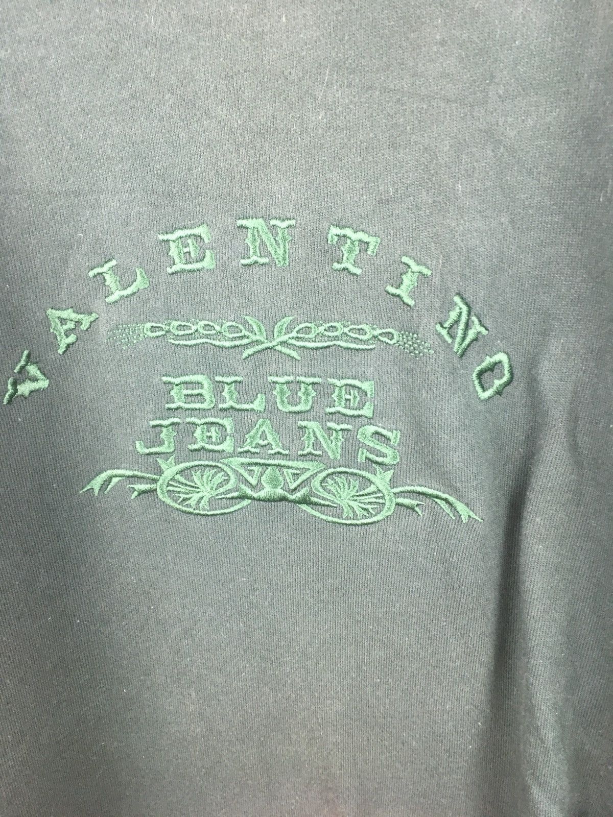 Valentino × Vintage Valentino jeans embroidered sweatshirt armpit 22x27 Size US L / EU 52-54 / 3 - 3 Thumbnail