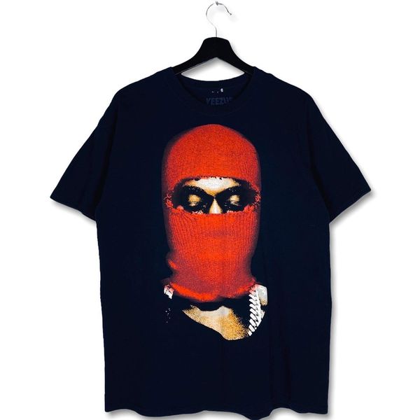 Kanye West KANYE WEST YEEZUS TOUR 2013 RED MARGIELA SKI MASK SHIRT ...