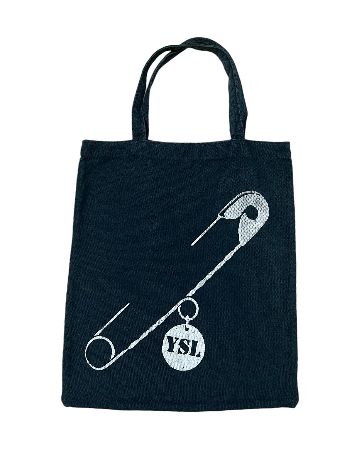 Yves Saint Laurent ICONIC Yves Saint Lauren YSL Safety Pin Denim Tote Bag Size ONE SIZE - 2 Thumbnail