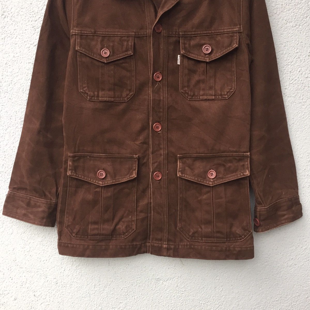 Big John Vintage BIG JOHN Tactical Pocket Denim Jacket Size US S / EU 44-46 / 1 - 3 Thumbnail