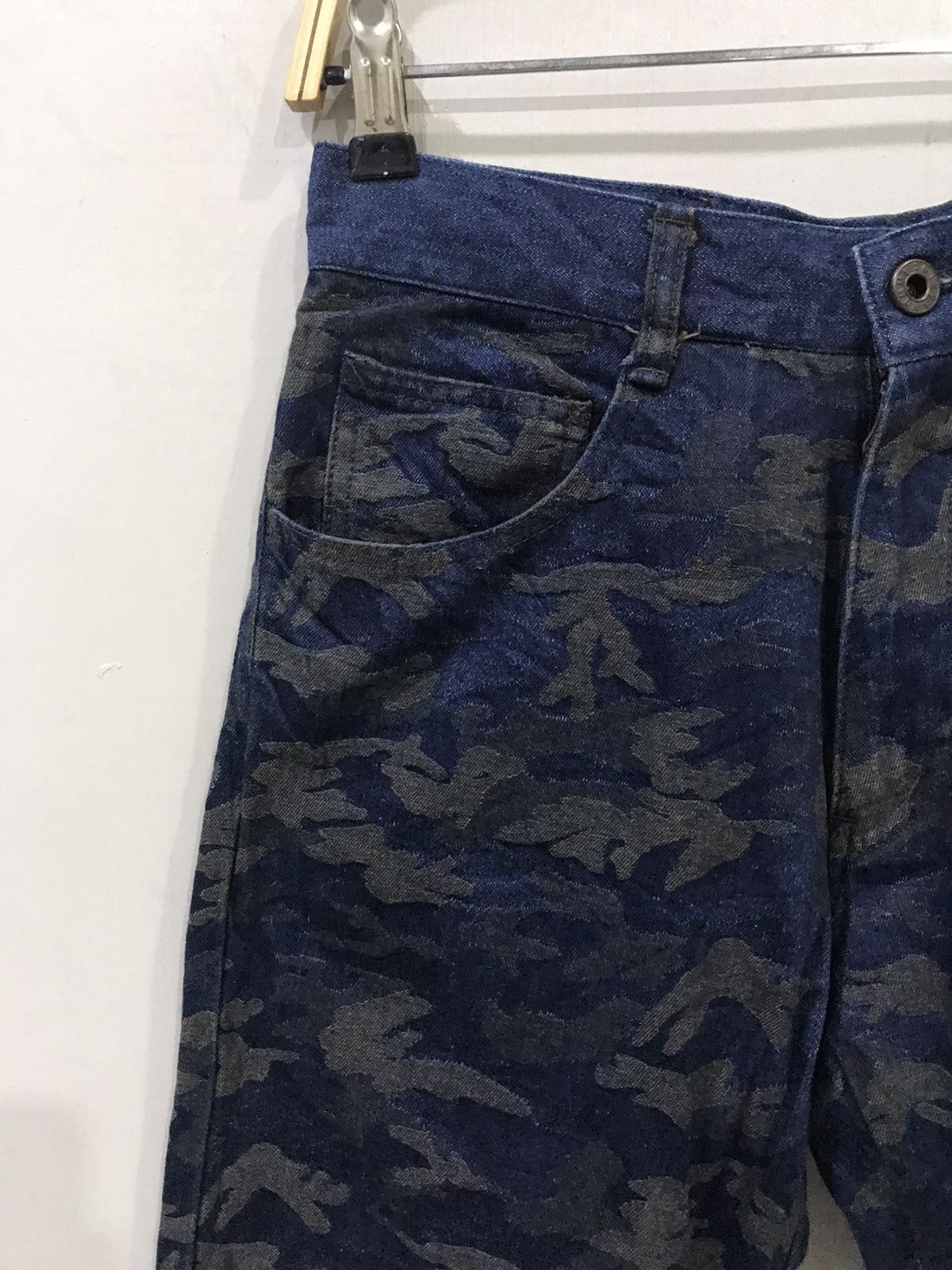Japanese Brand × Seditionaries 291295 Japan Rare Designer Camo Knee Pad Soft Denim Size US 28 / EU 44 - 3 Thumbnail