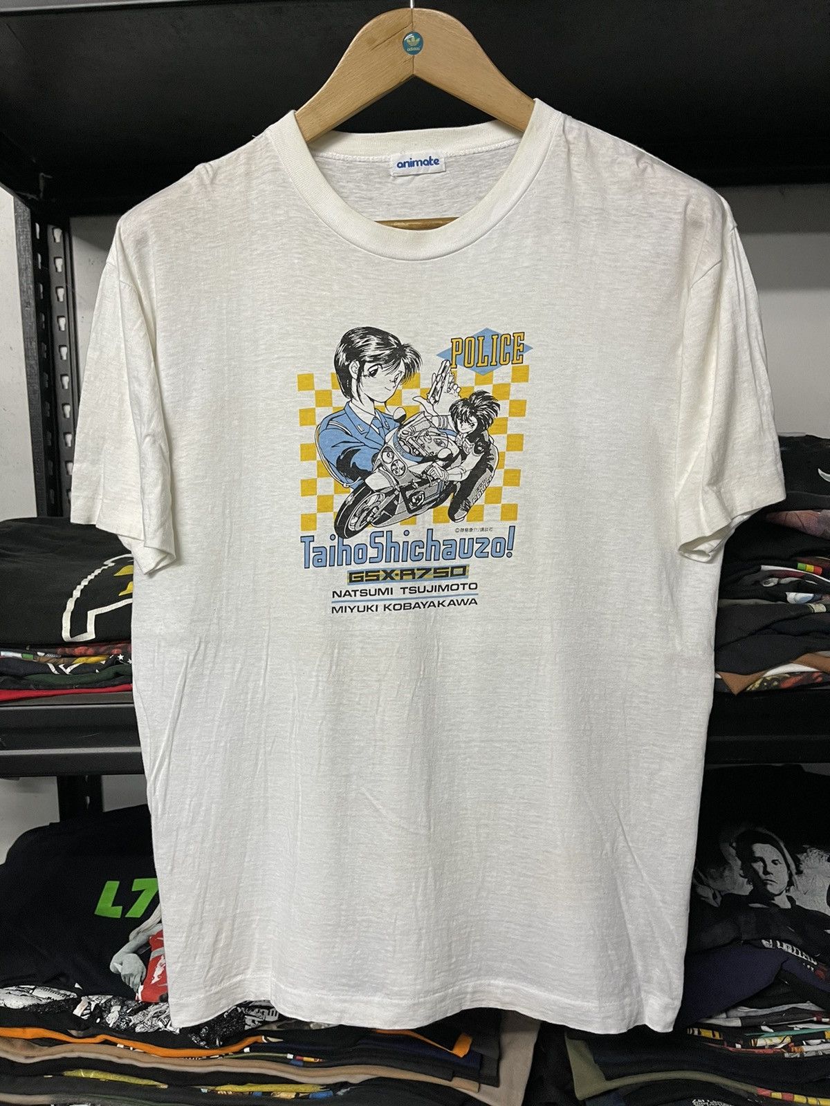 Anime × Cartoon Network × Vintage Vintage Anime Japanese Taiho Shichalazo GSX R750 Police Tee Size US L / EU 52-54 / 3 - 2 Thumbnail