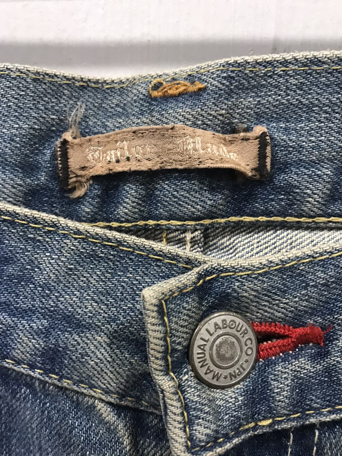 Japanese Brand MANUAL LABOUR Japan Rare Design Denim Size US 34 / EU 50 - 8 Thumbnail
