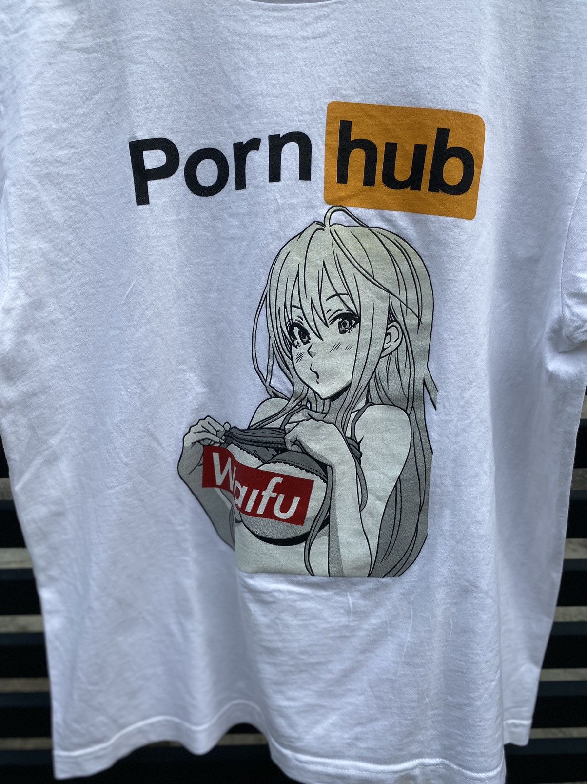 Anime × Other Bootleg Porn Hub Waifu Shirt Size US L / EU 52-54 / 3 - 2 Thumbnail