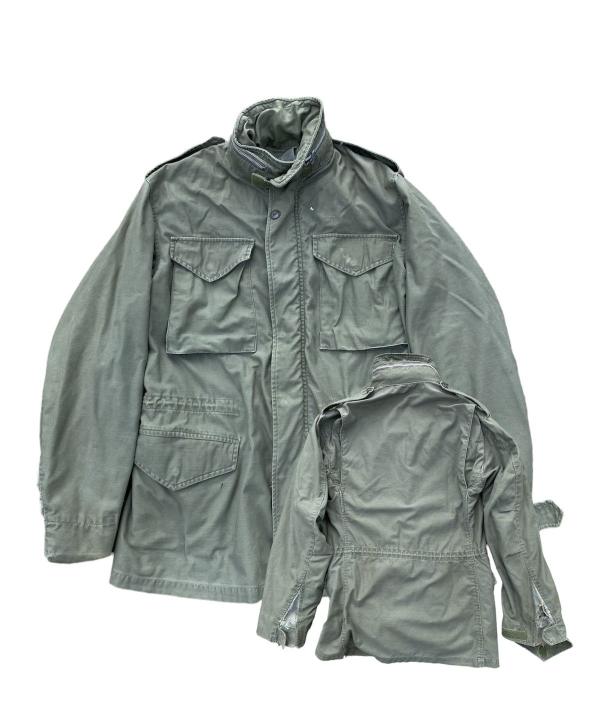 Vintage Vintage US Army Button Up Parka Jacket Size US L / EU 52-54 / 3 - 1 Thumbnail