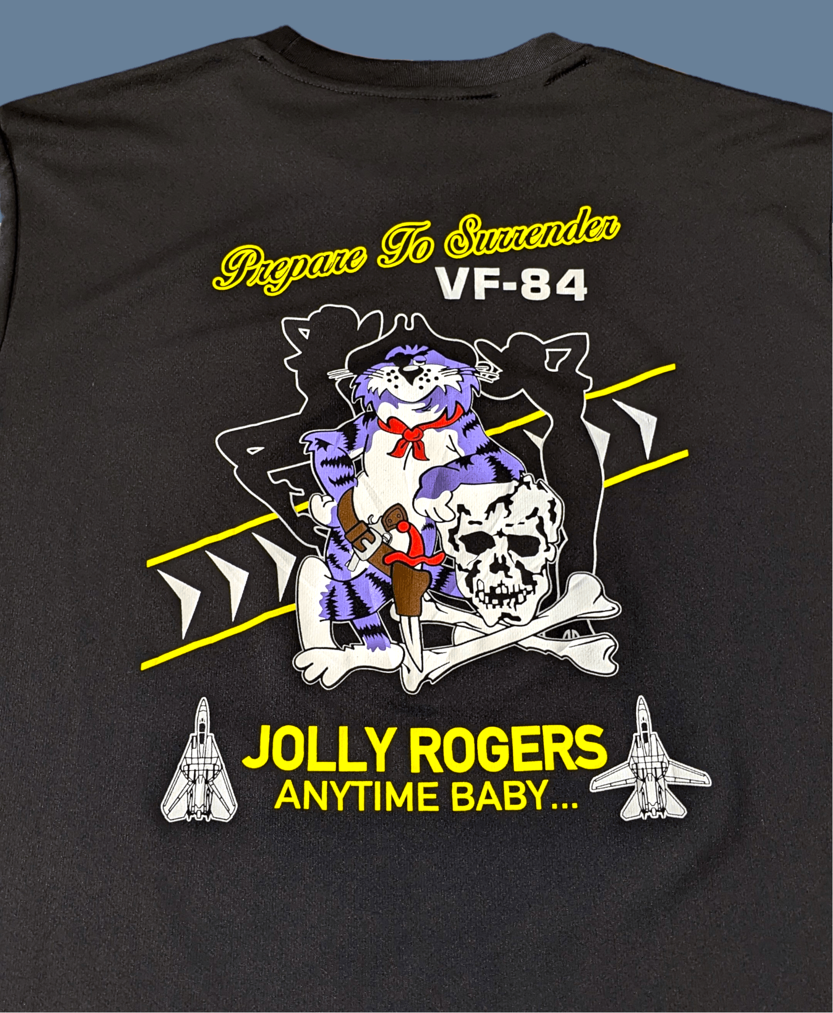 Vintage Vintage US Navy VF-84 Squadron F-14 Tomcat Mascot T shirt Size US L / EU 52-54 / 3 - 1 Thumbnail