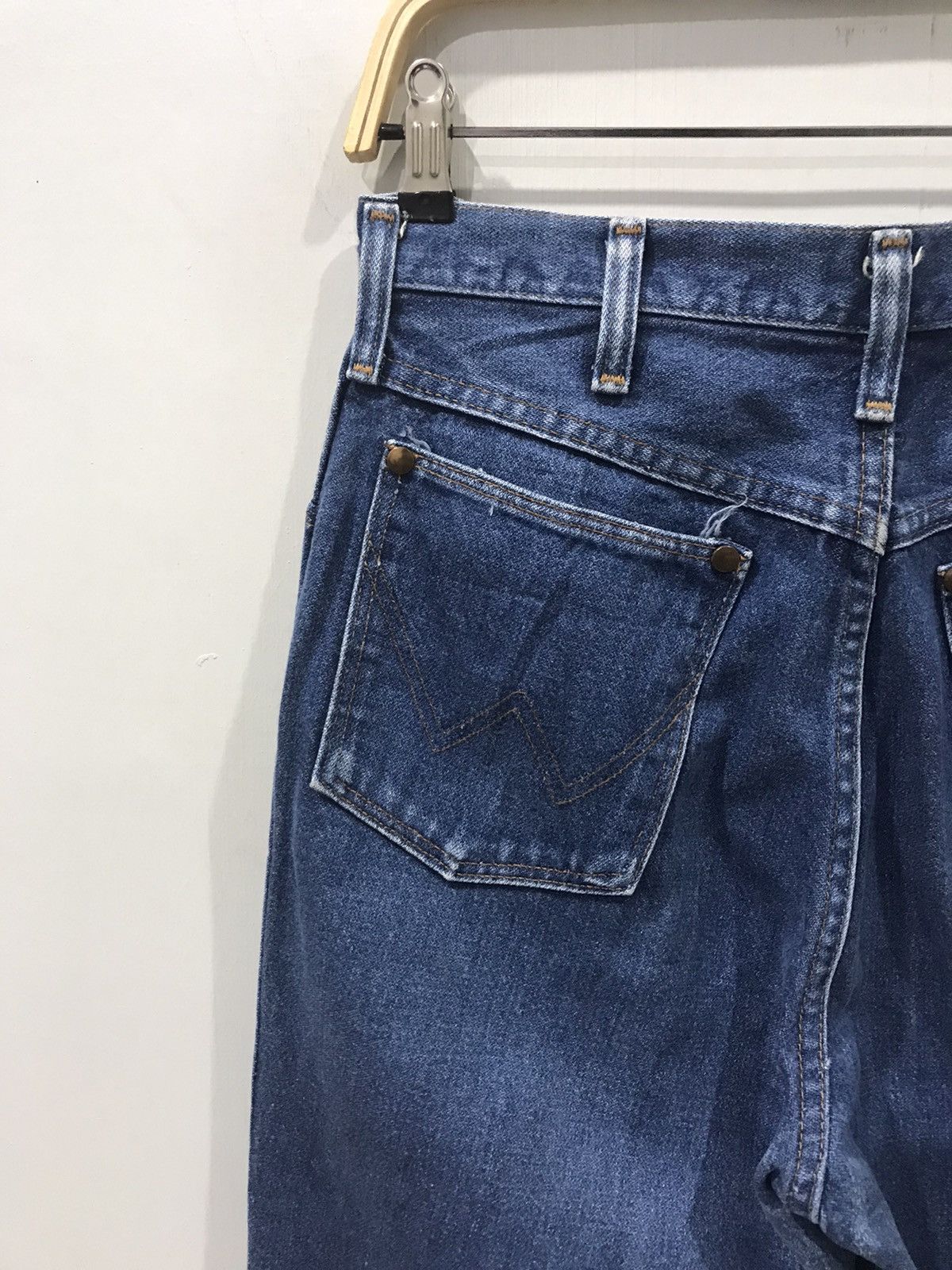 Vintage × Wrangler Vintage 70s Wrangler Denim Made in USA Rare Size US 28 / EU 44 - 9 Thumbnail