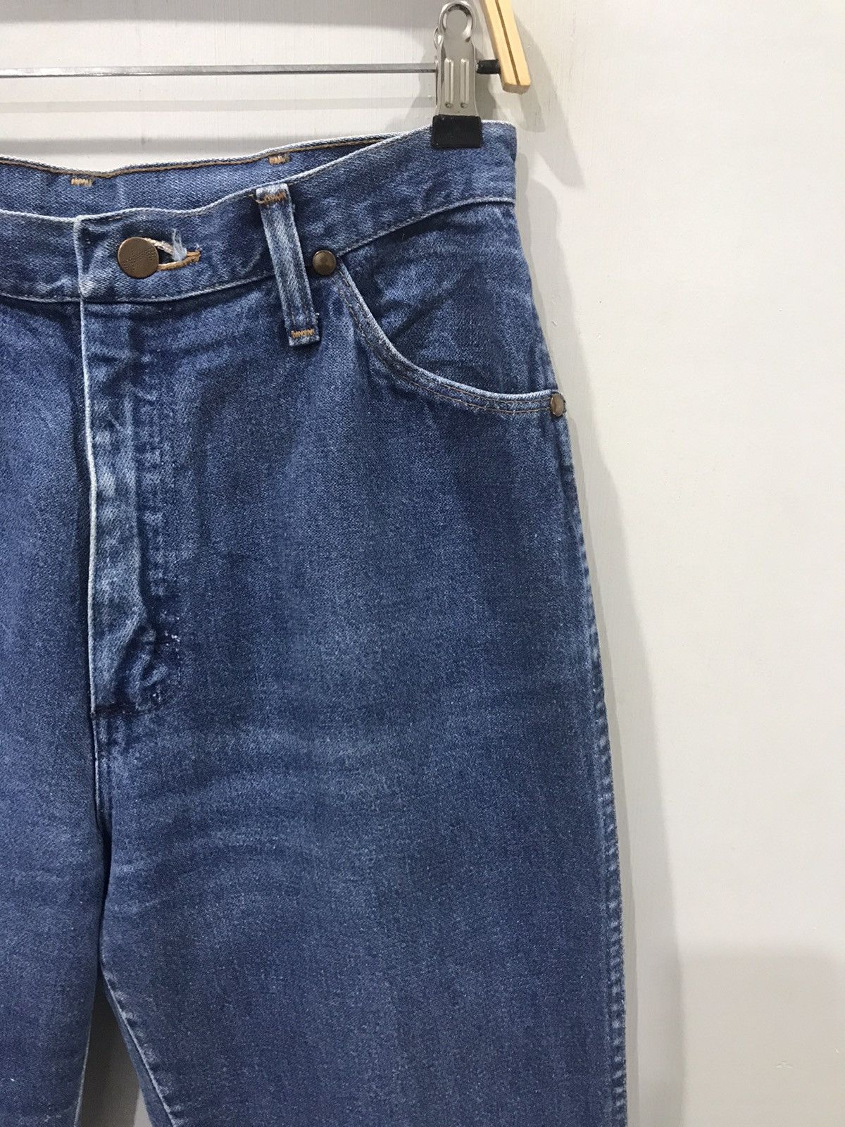 Vintage × Wrangler Vintage 70s Wrangler Denim Made in USA Rare Size US 28 / EU 44 - 2 Thumbnail