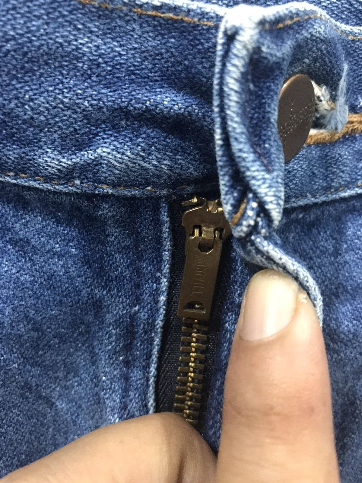 Vintage × Wrangler Vintage 70s Wrangler Denim Made in USA Rare Size US 28 / EU 44 - 6 Thumbnail