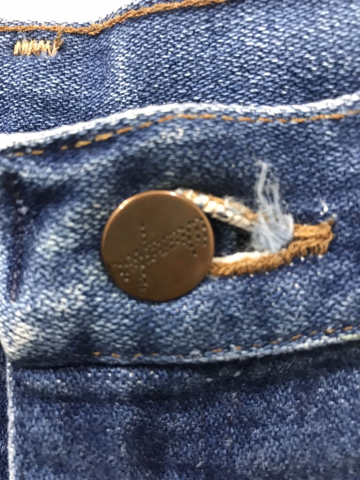 Vintage × Wrangler Vintage 70s Wrangler Denim Made in USA Rare Size US 28 / EU 44 - 5 Thumbnail