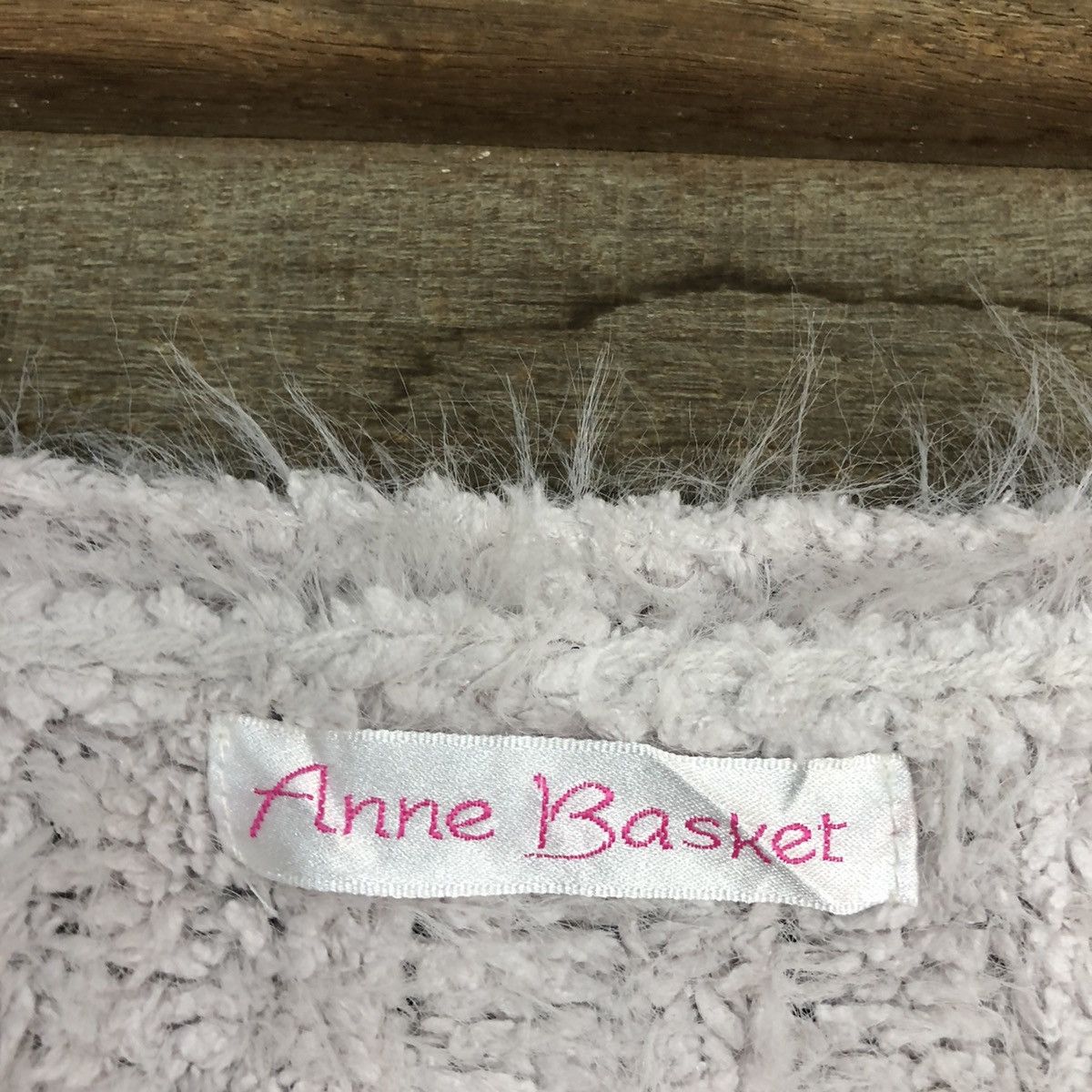 Homespun Knitwear DLL Anne Basket Light Grey shaggy fur Mohair Knitwear #c1115 Size L / US 10 / IT 46 - 10 Thumbnail