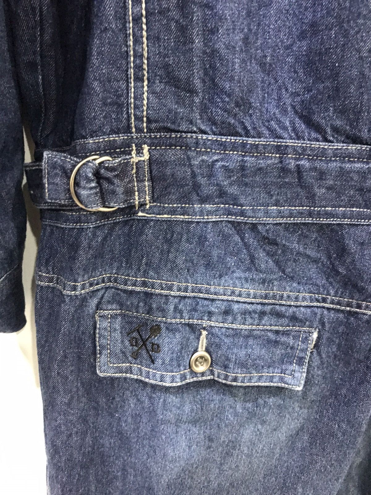 Japanese Brand 🔥For W34-36🔥ZACK GOLD Denim Overall Size US 38 / EU 54 - 11 Thumbnail