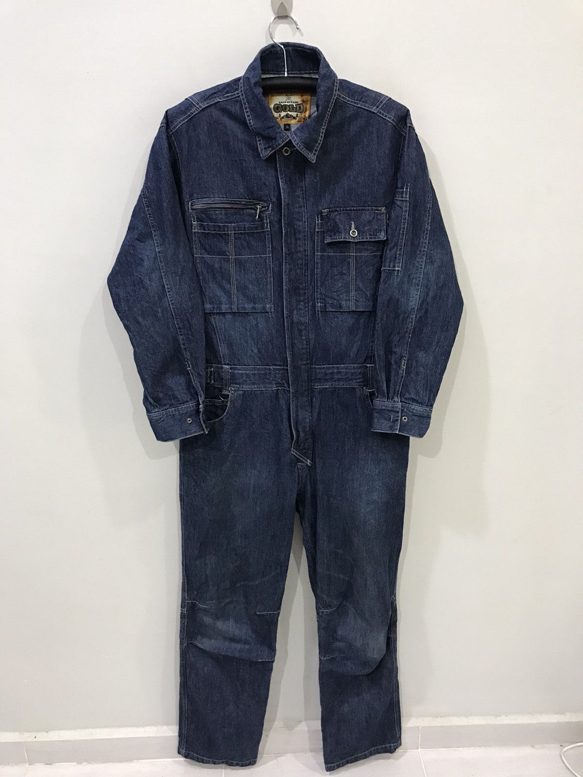 Japanese Brand 🔥For W34-36🔥ZACK GOLD Denim Overall Size US 38 / EU 54 - 1 Thumbnail