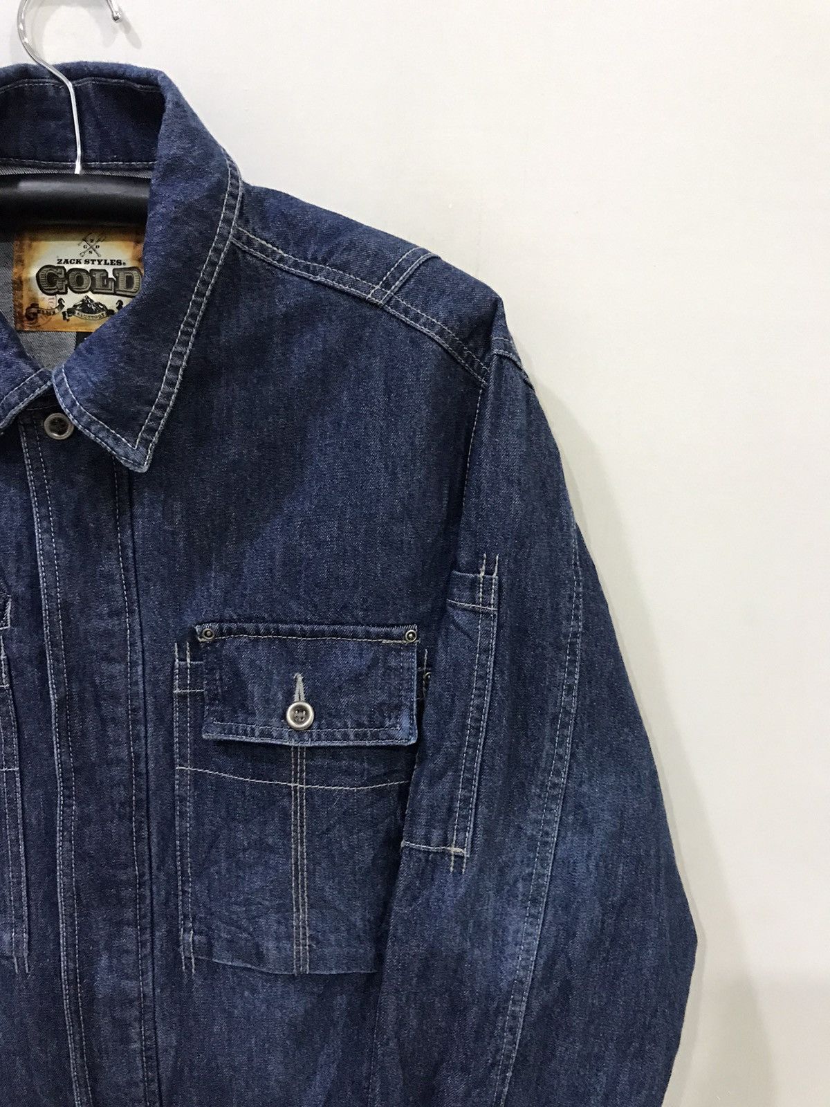 Japanese Brand 🔥For W34-36🔥ZACK GOLD Denim Overall Size US 38 / EU 54 - 3 Thumbnail