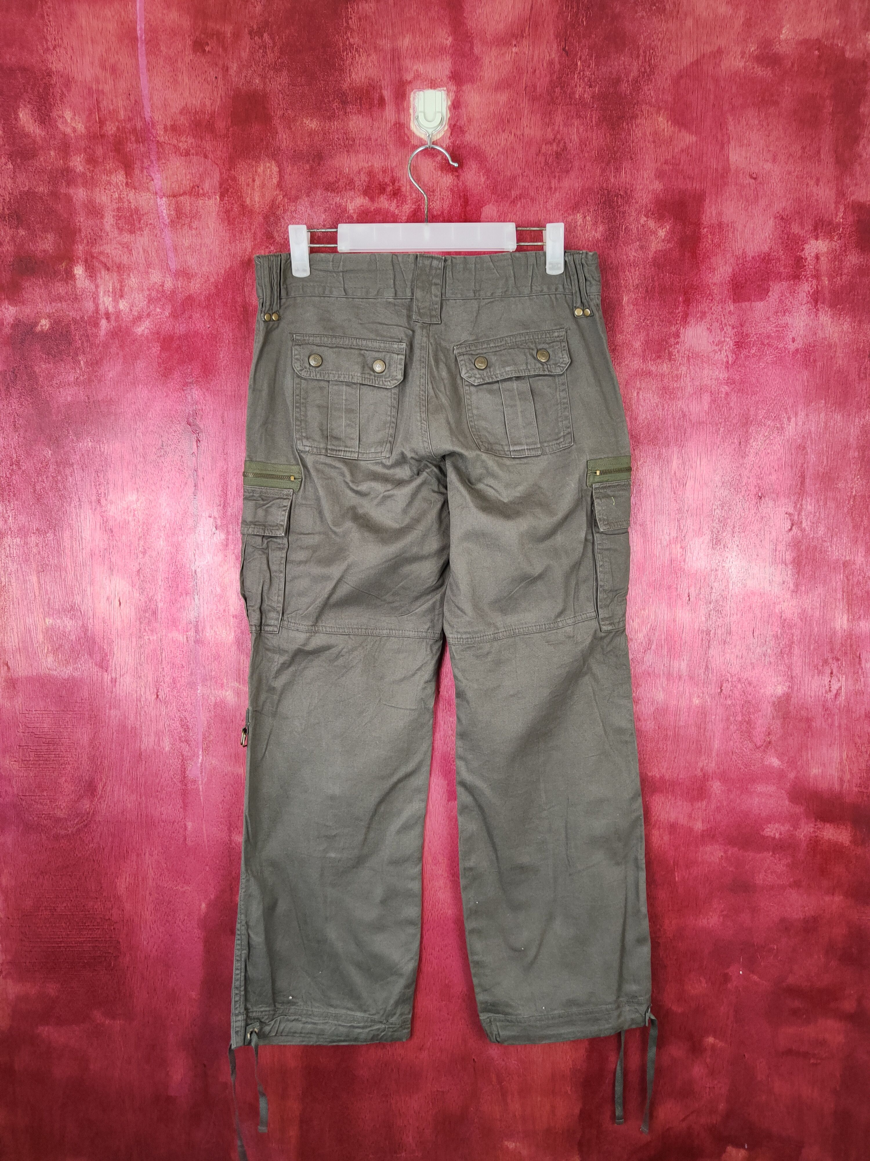 Japanese Brand × Vintage Japan Dark Green Multi Pocket Tactical Cargo Pants #S465 Size US 30 / EU 46 - 7 Thumbnail