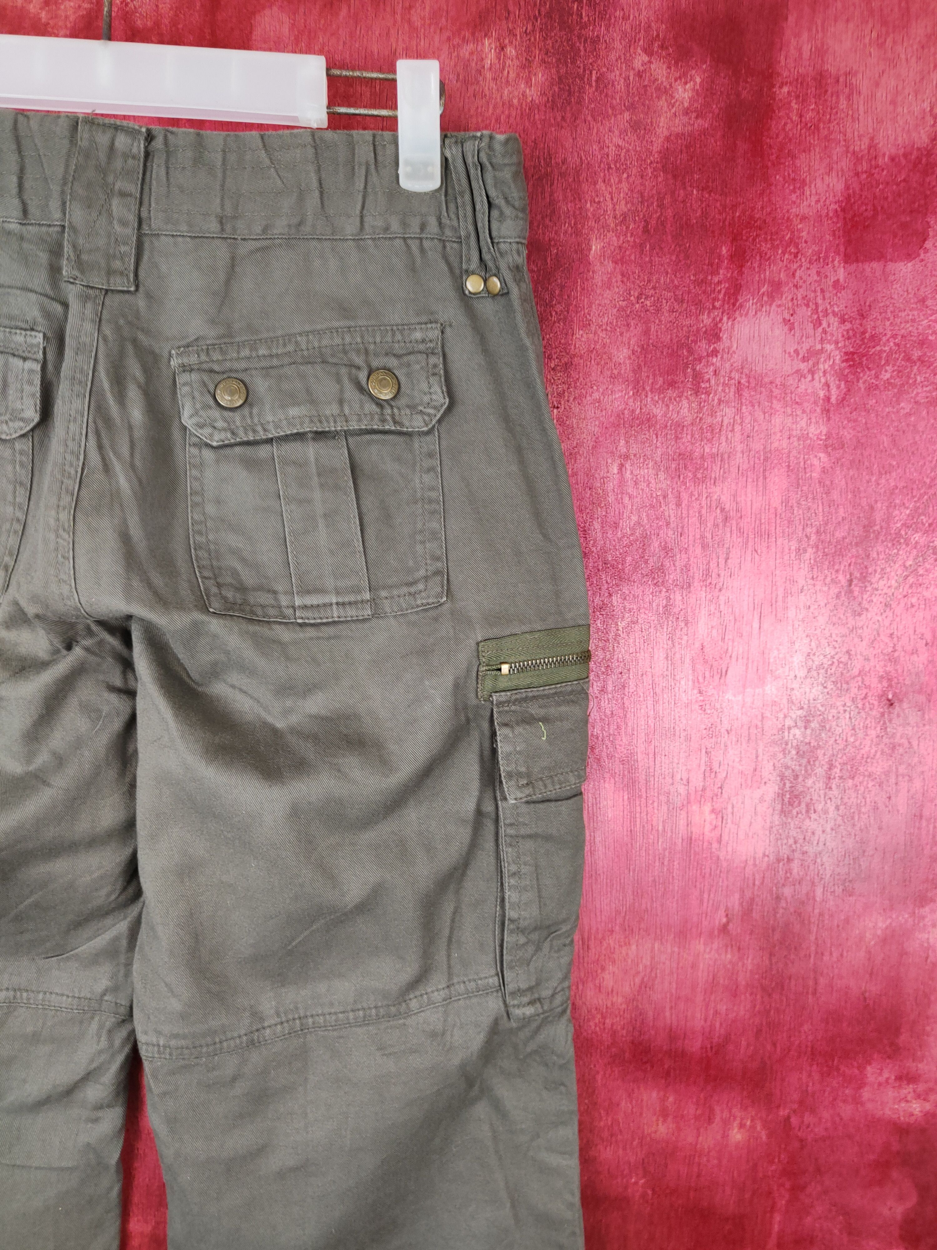 Japanese Brand × Vintage Japan Dark Green Multi Pocket Tactical Cargo Pants #S465 Size US 30 / EU 46 - 10 Thumbnail