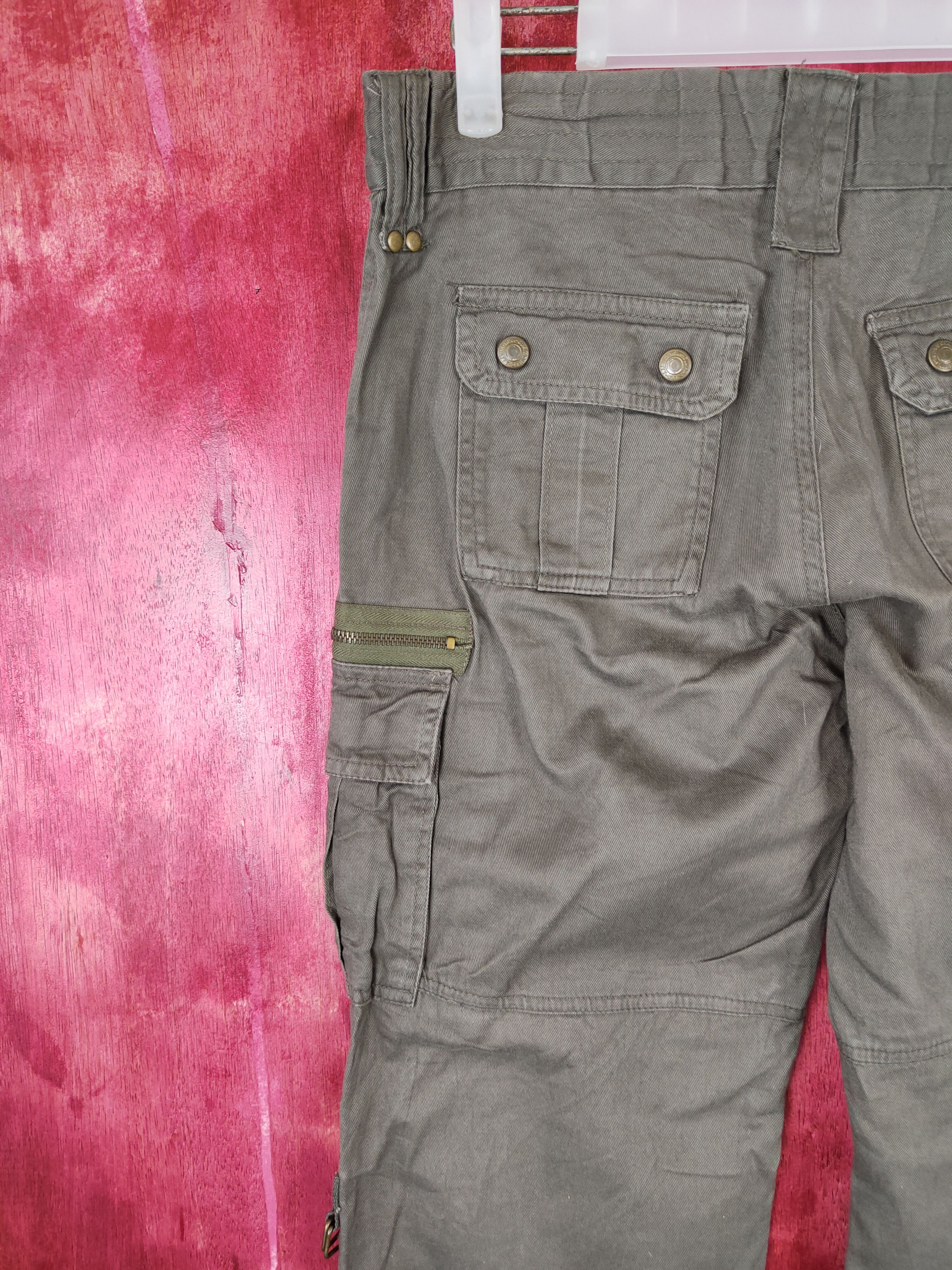 Japanese Brand × Vintage Japan Dark Green Multi Pocket Tactical Cargo Pants #S465 Size US 30 / EU 46 - 8 Thumbnail