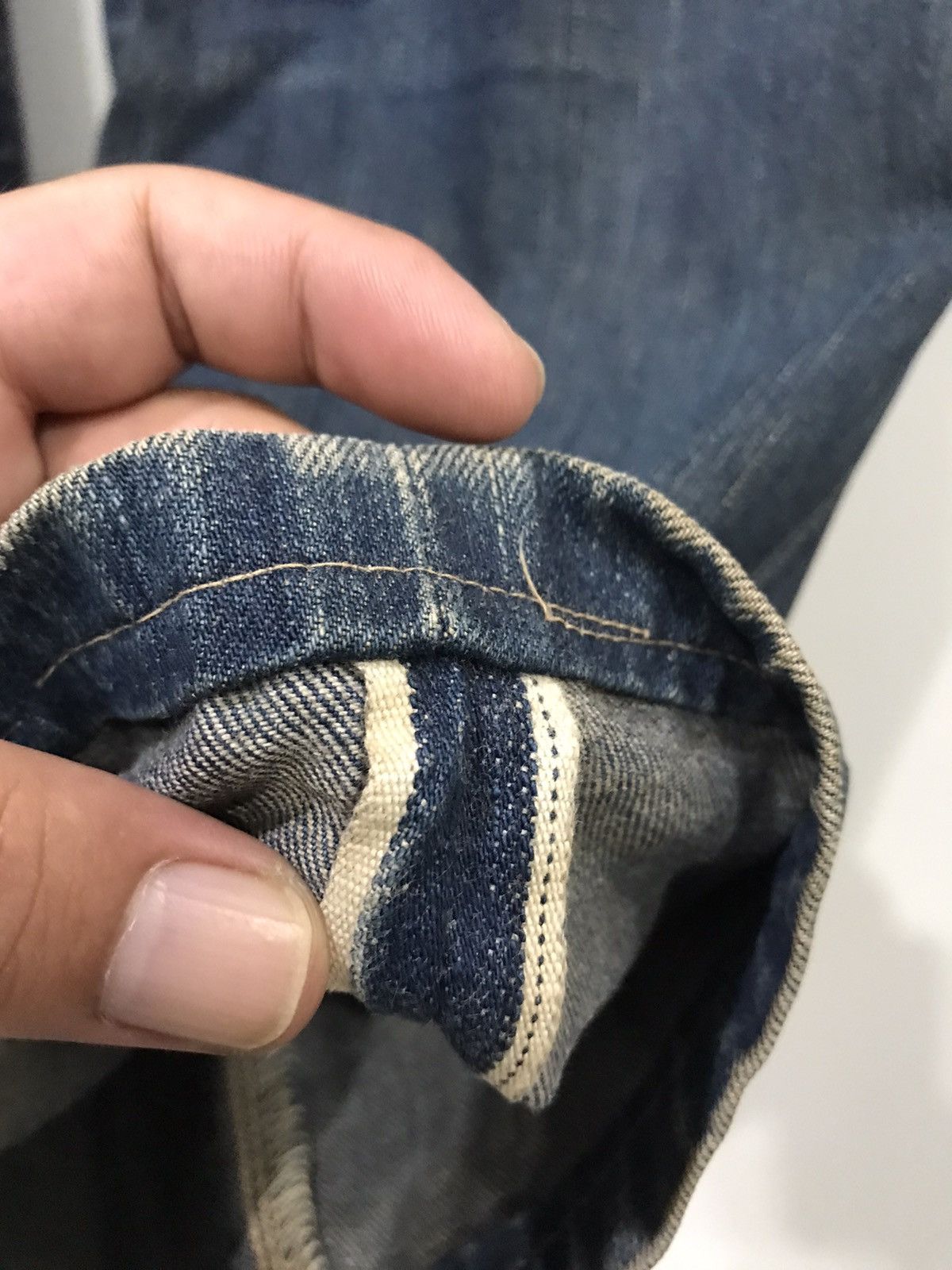Lee 💥90s Style💥Lee COWBOY Selvedge Cinch Back Faded Denim F127 Size US 29 - 5 Thumbnail