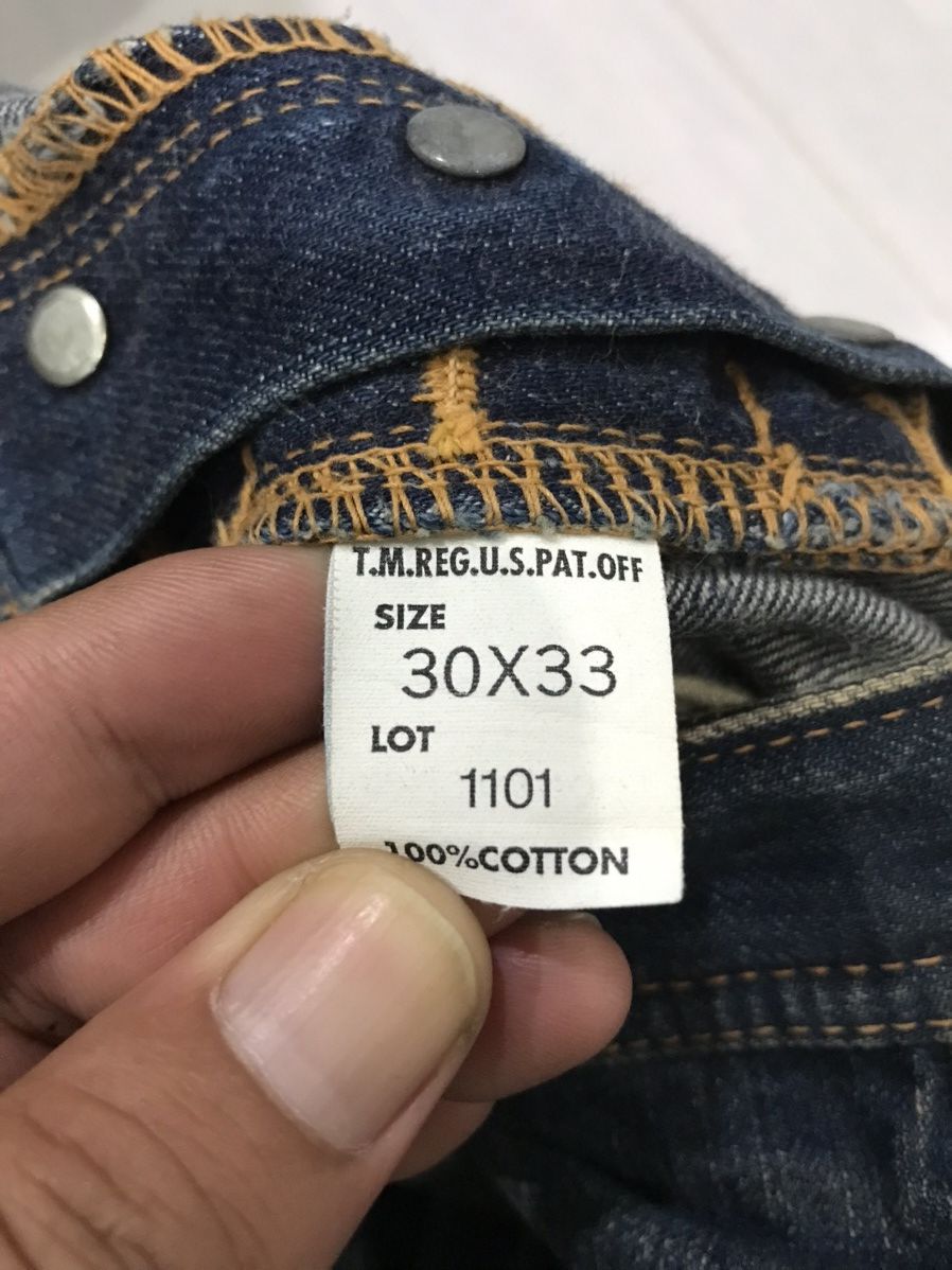 Lee 💥90s Style💥Lee COWBOY Selvedge Cinch Back Faded Denim F127 Size US 29 - 8 Thumbnail