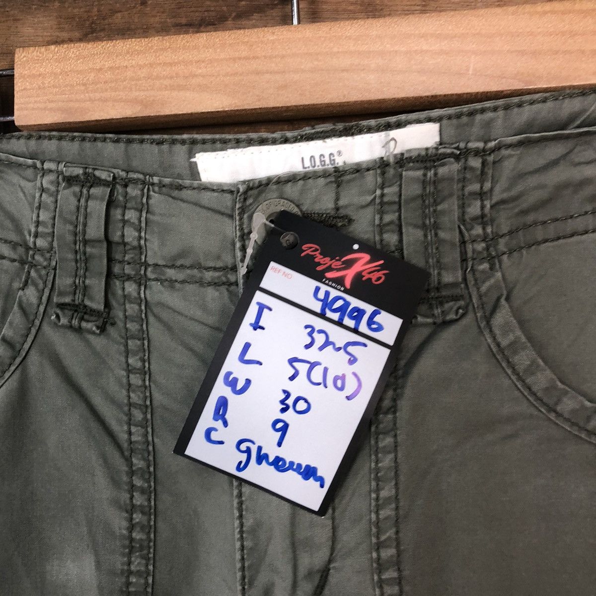 L.O.G.G. H&M LOGG multi pocket tactical Green Cargo Pants #4996 Size US 30 / EU 46 - 10 Thumbnail