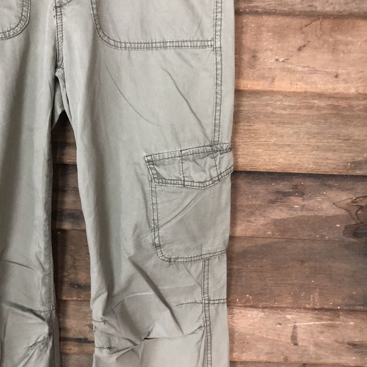 L.O.G.G. H&M LOGG multi pocket tactical Green Cargo Pants #4996 Size US 30 / EU 46 - 7 Thumbnail