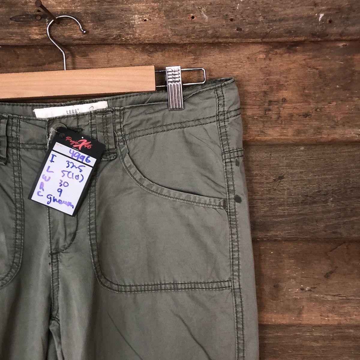L.O.G.G. H&M LOGG multi pocket tactical Green Cargo Pants #4996 Size US 30 / EU 46 - 5 Thumbnail
