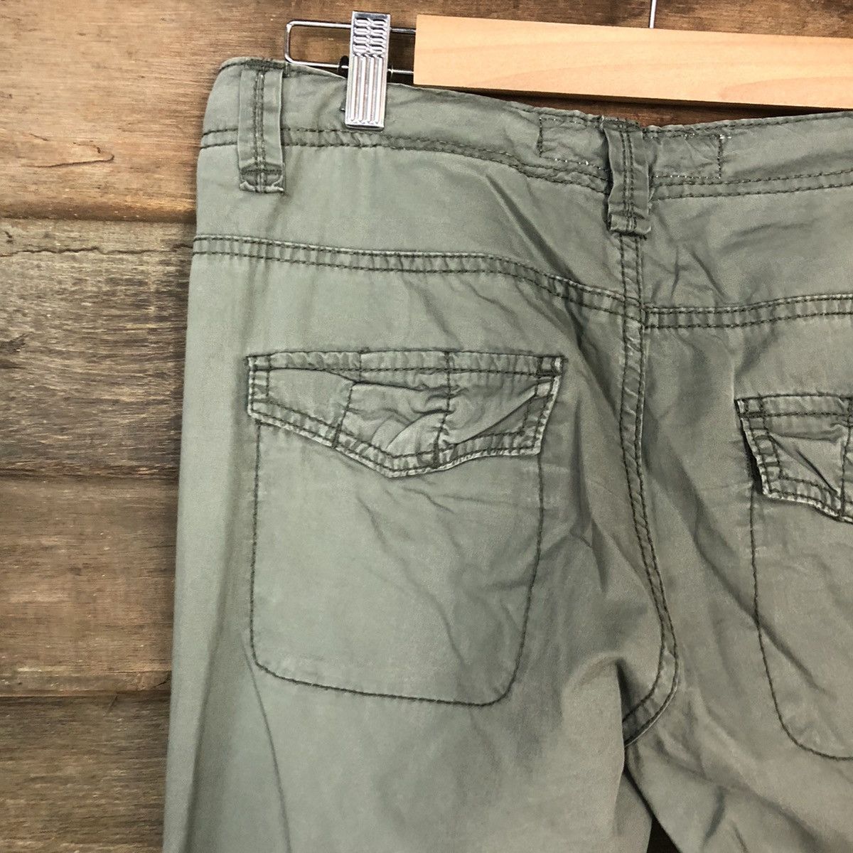 L.O.G.G. H&M LOGG multi pocket tactical Green Cargo Pants #4996 Size US 30 / EU 46 - 14 Thumbnail