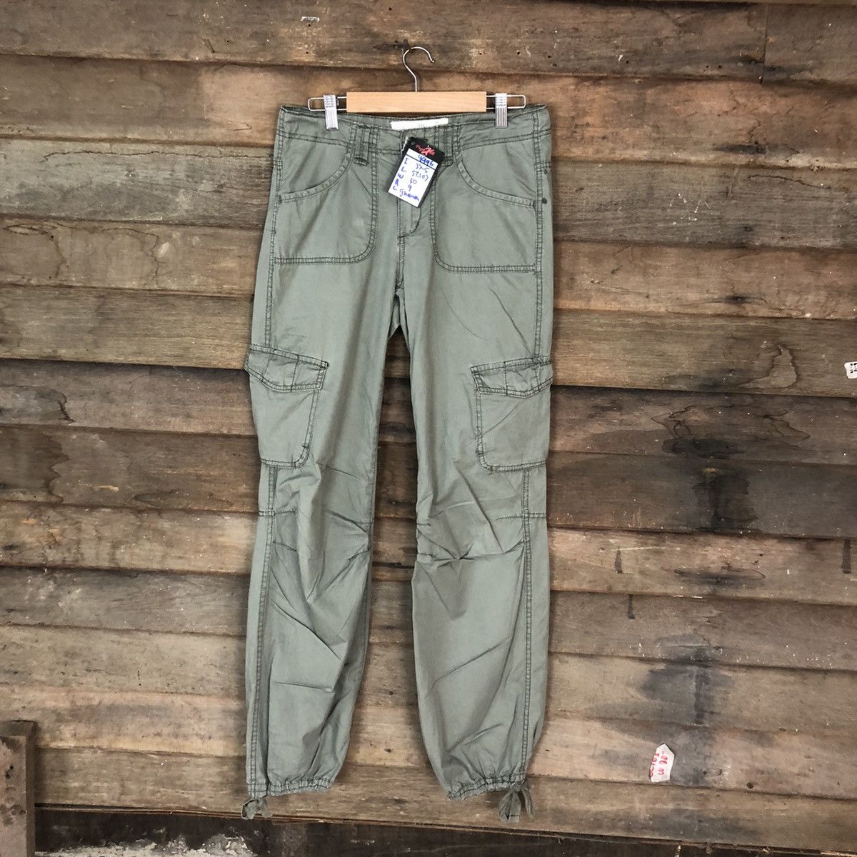 L.O.G.G. H&M LOGG multi pocket tactical Green Cargo Pants #4996 Size US 30 / EU 46 - 1 Thumbnail