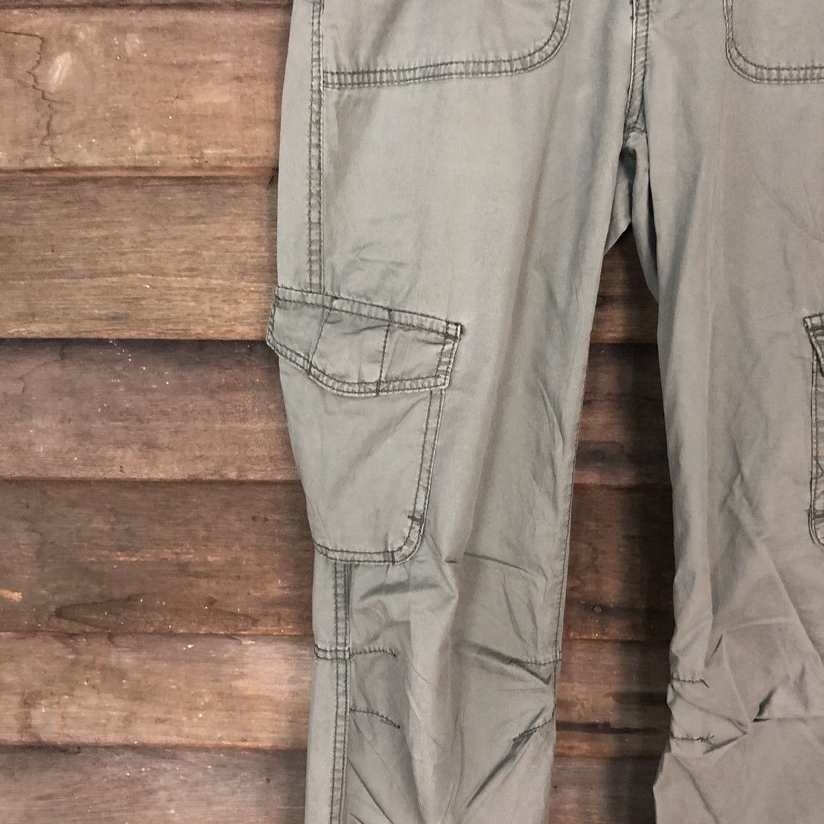 L.O.G.G. H&M LOGG multi pocket tactical Green Cargo Pants #4996 Size US 30 / EU 46 - 6 Thumbnail