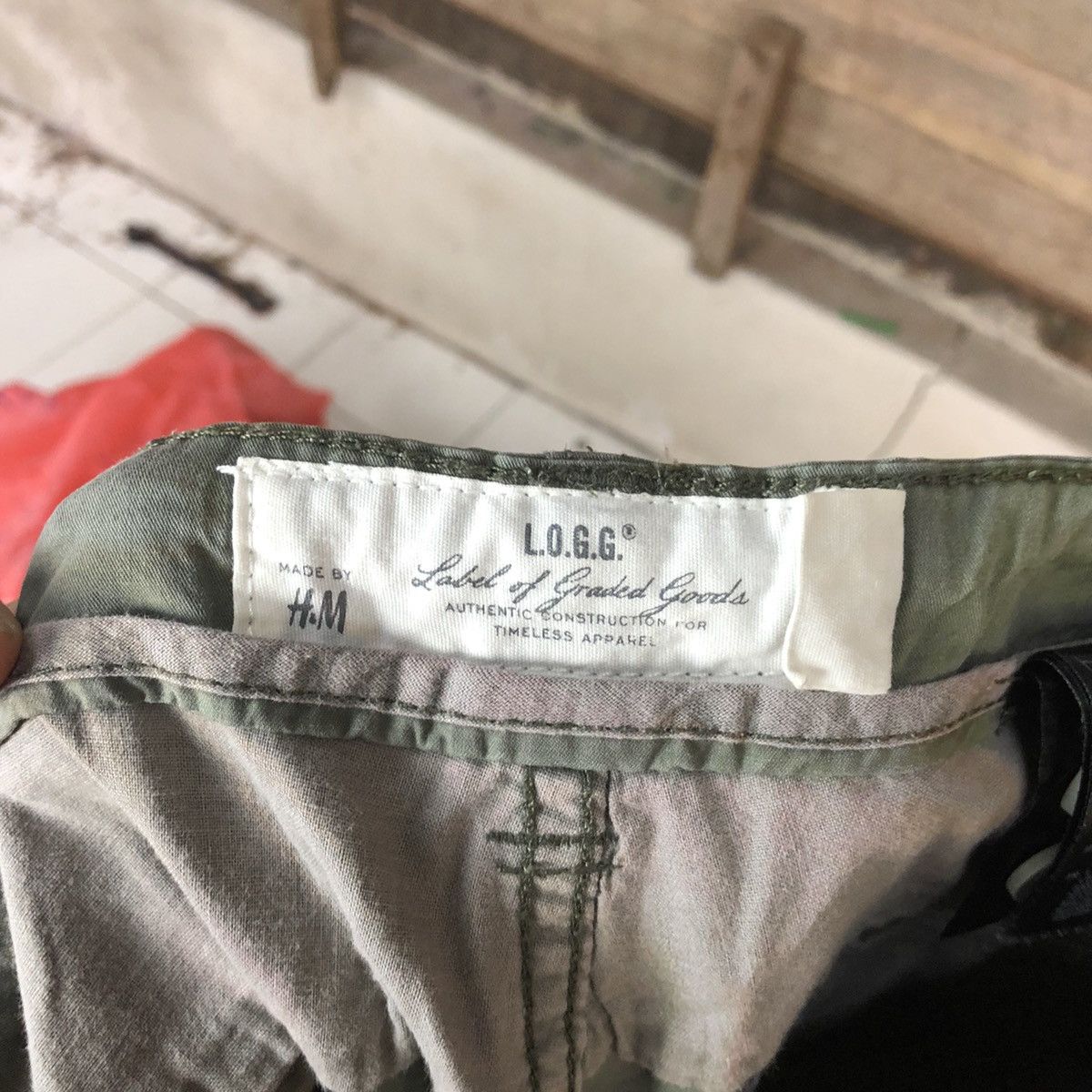 L.O.G.G. H&M LOGG multi pocket tactical Green Cargo Pants #4996 Size US 30 / EU 46 - 16 Thumbnail