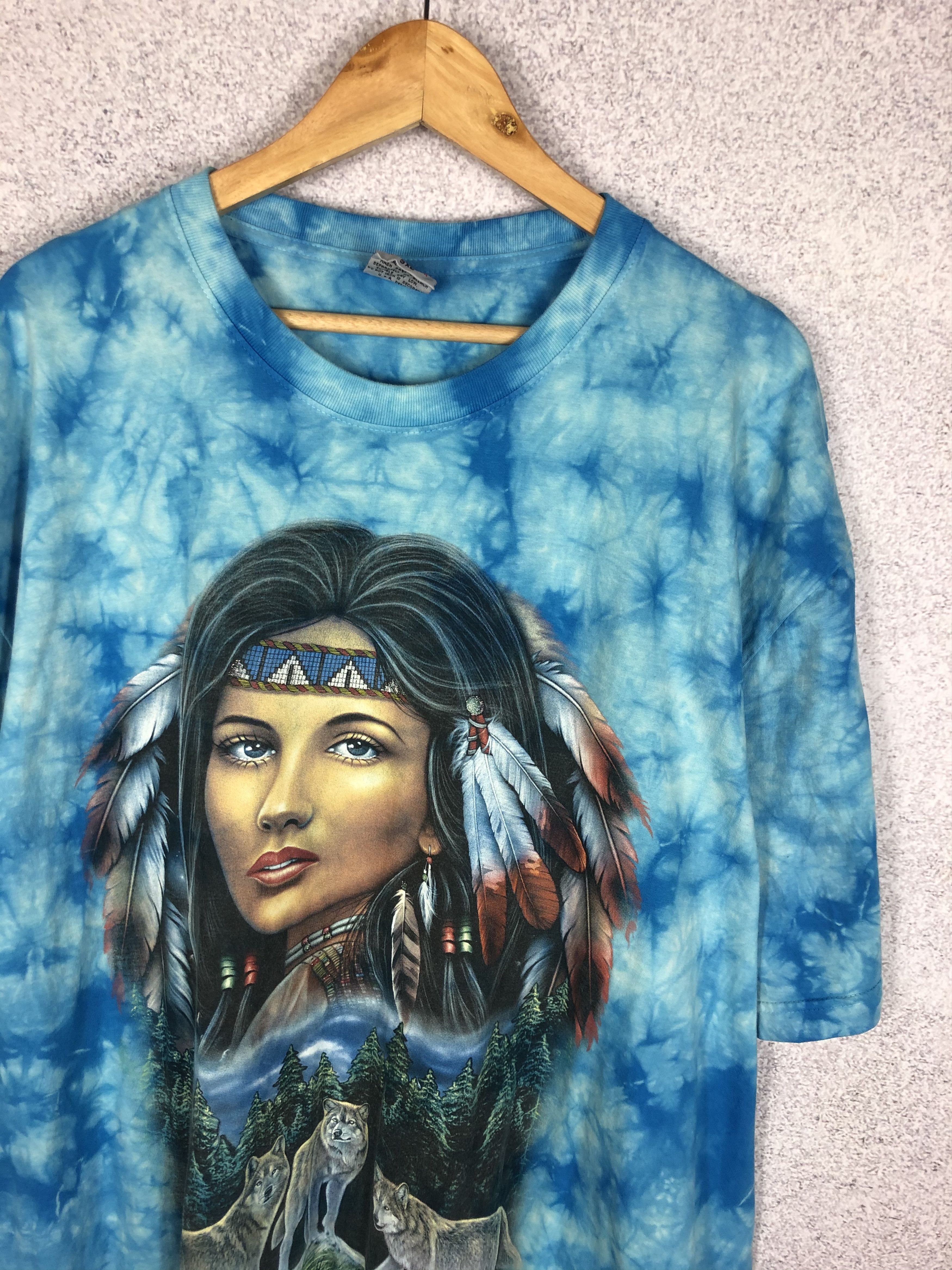 Vintage Vintage USA Women & Wolf tie-dye shirt American style 3XL Size US XXL / EU 58 / 5 - 2 Thumbnail