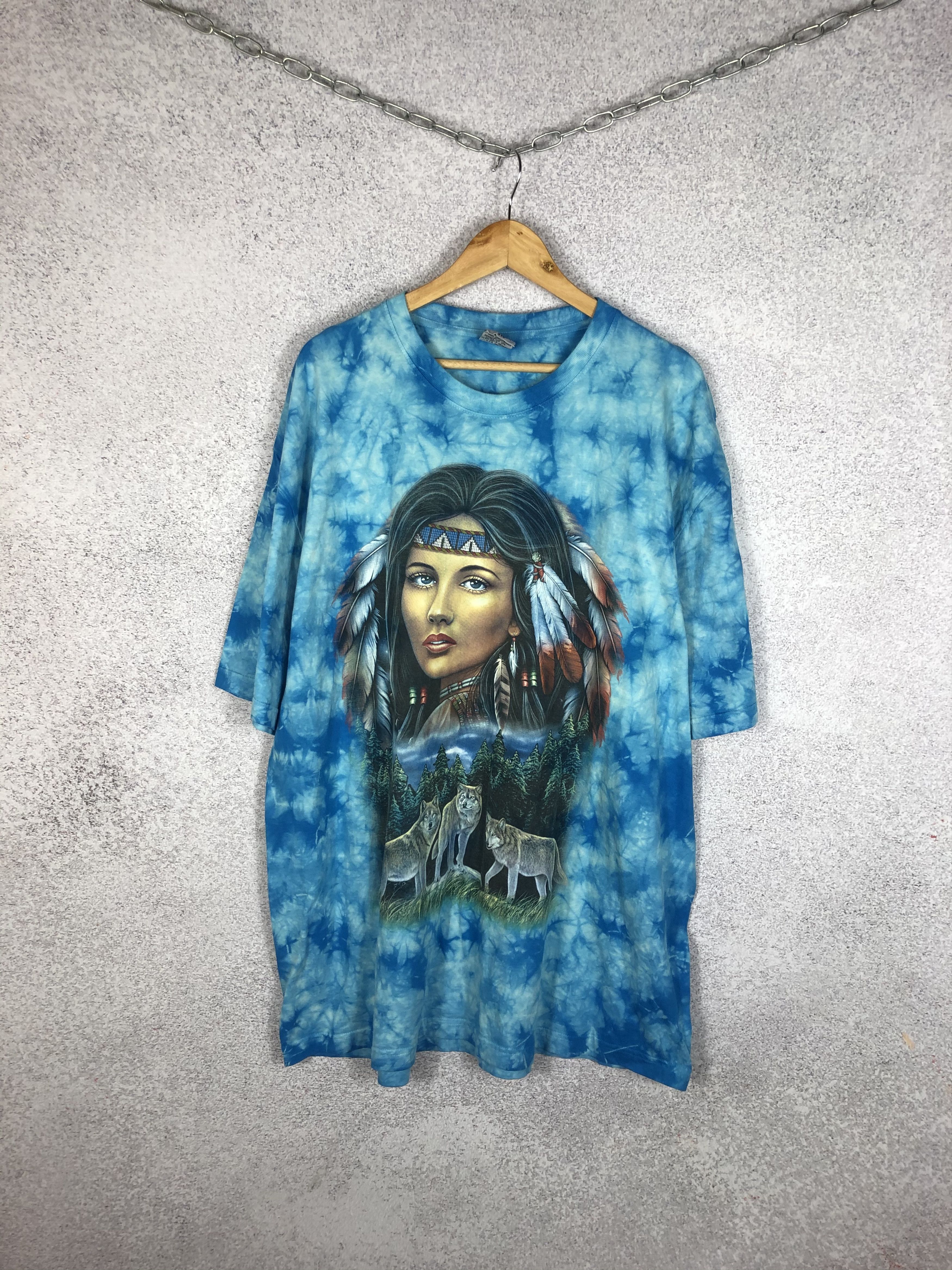 Vintage Vintage USA Women & Wolf tie-dye shirt American style 3XL Size US XXL / EU 58 / 5 - 1 Thumbnail