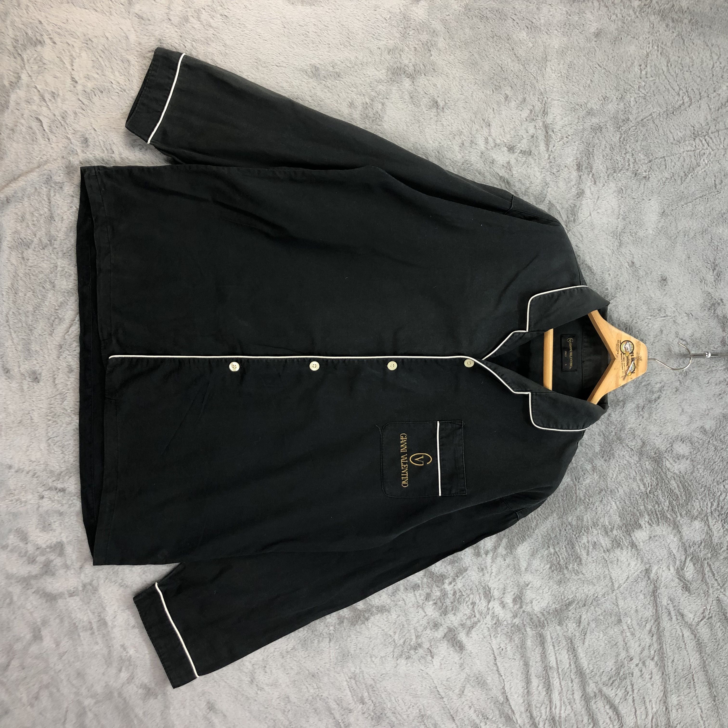 image of Gianni Valentino Black Pajamas / Pyjama 4681-163, Men's (Size 2XL)