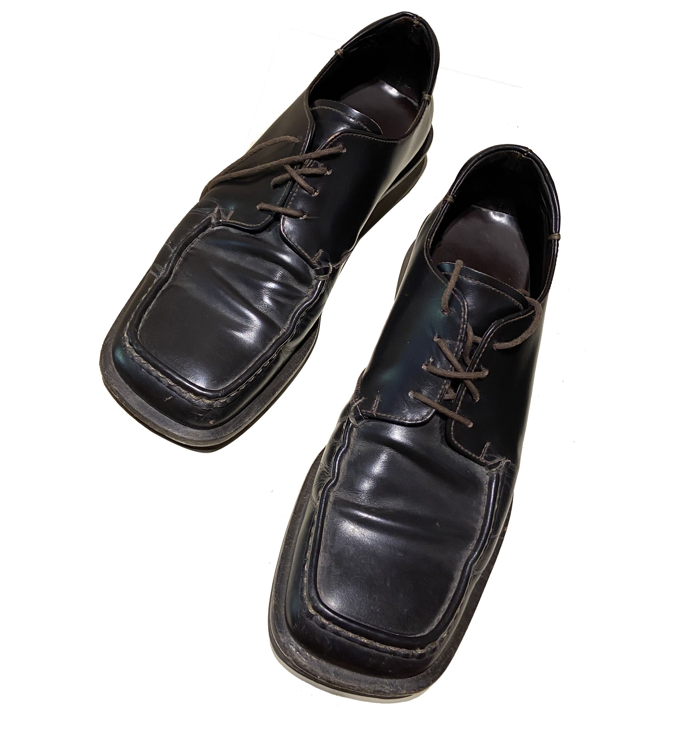 Prada Archive SS 1999 Sailor Sole Square Lace Ups Size US 11 / EU 44 - 2 Thumbnail