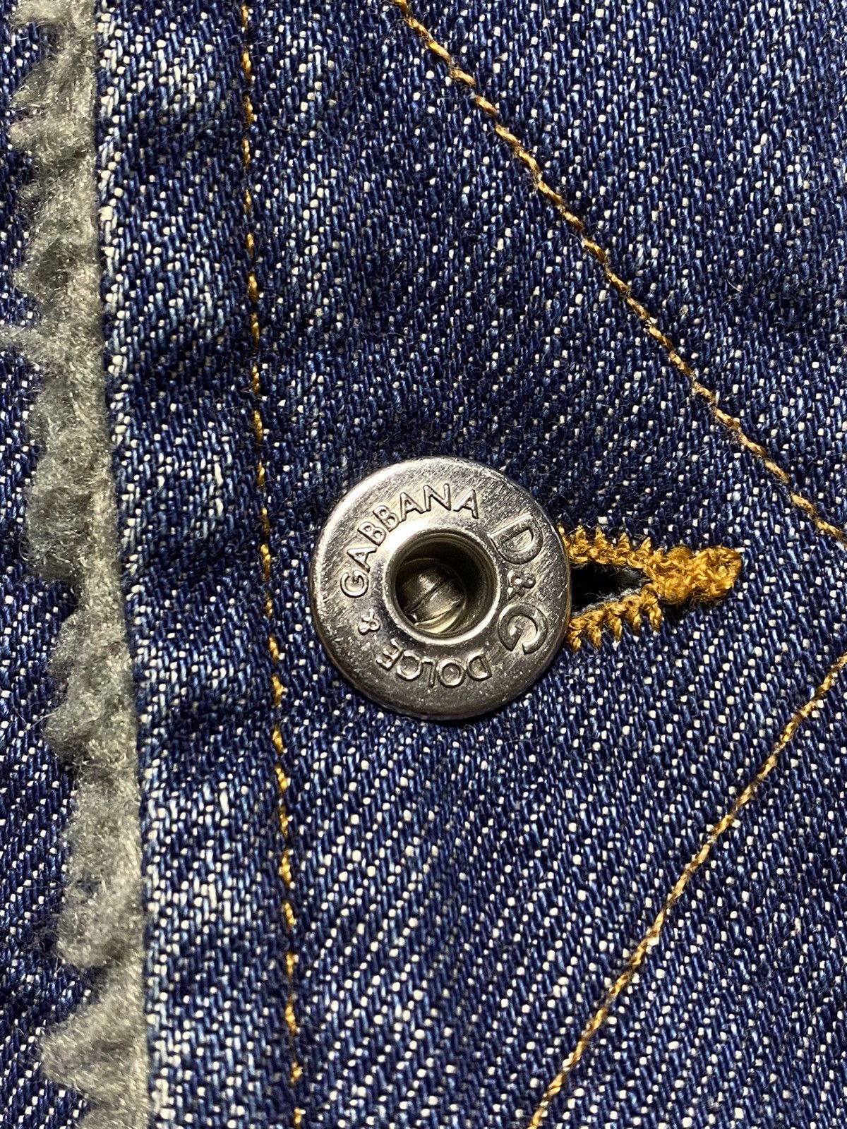 Designer × Dolce & Gabbana × Vintage Dolce & Gabbana vintage denim jacket basic Sherpa logo y2k Size US L / EU 52-54 / 3 - 4 Thumbnail