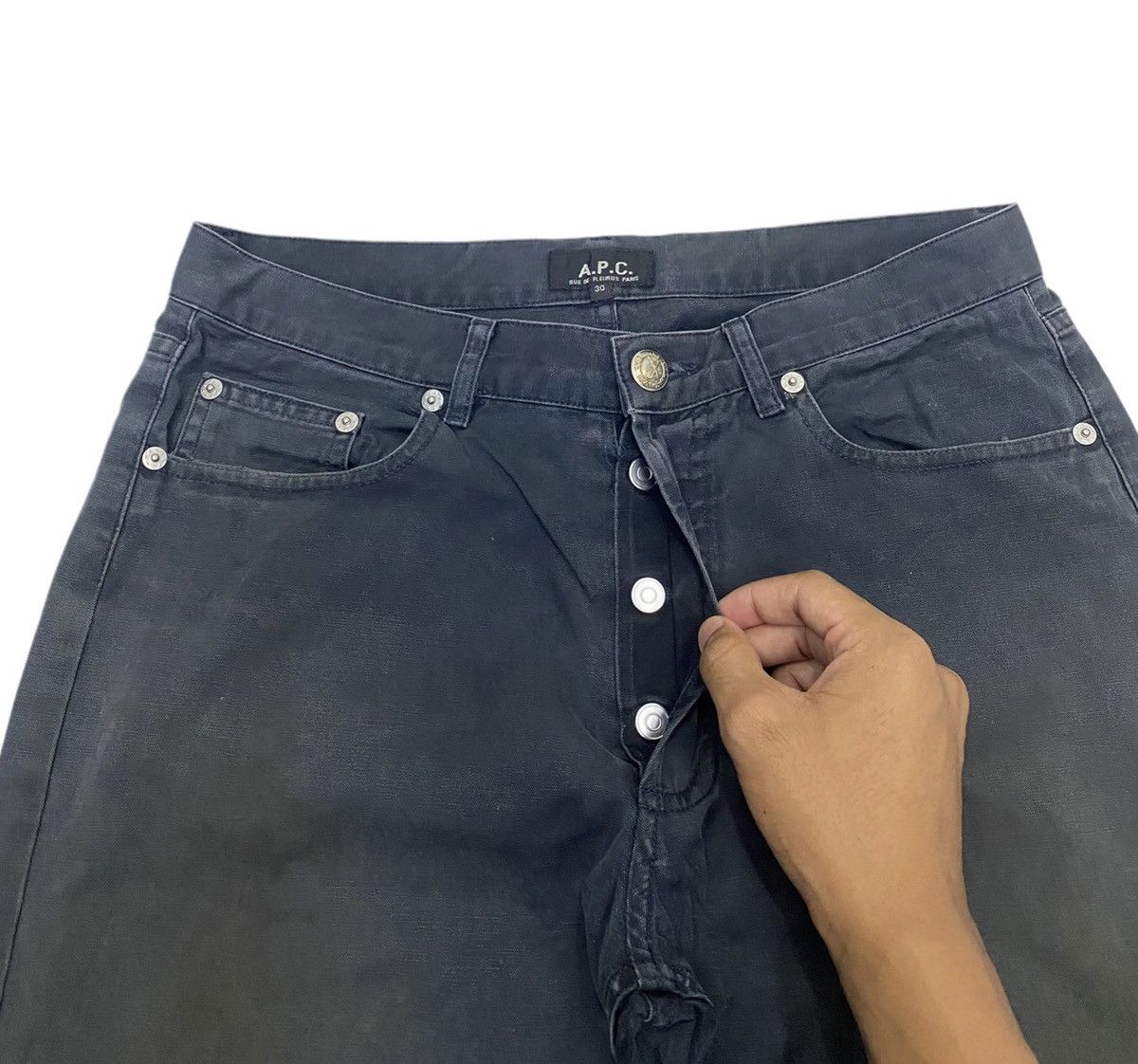 A.P.C. VINTAGE APC NATURAL SUN FADED COTTON PANTS Size US 30 / EU 46 - 9 Thumbnail