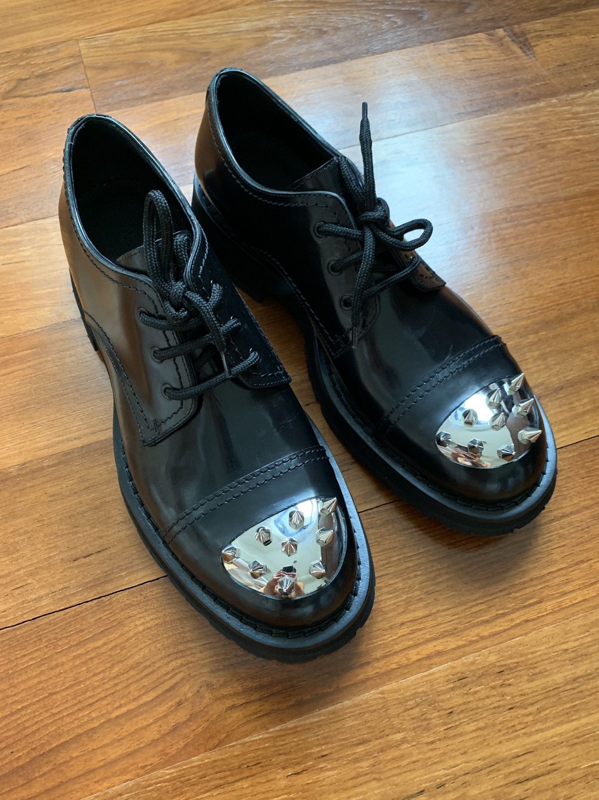 Alexander McQueen Punk Stud Leather Derby | Grailed