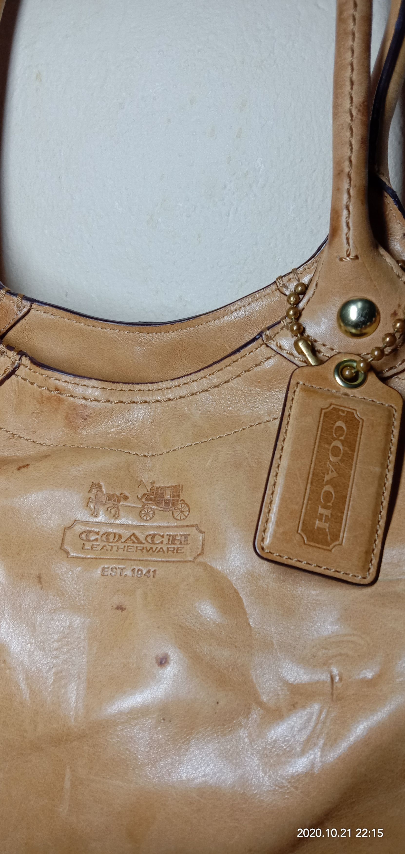 Branded Leather COACH Handbag Full Leather Size ONE SIZE - 14 Thumbnail
