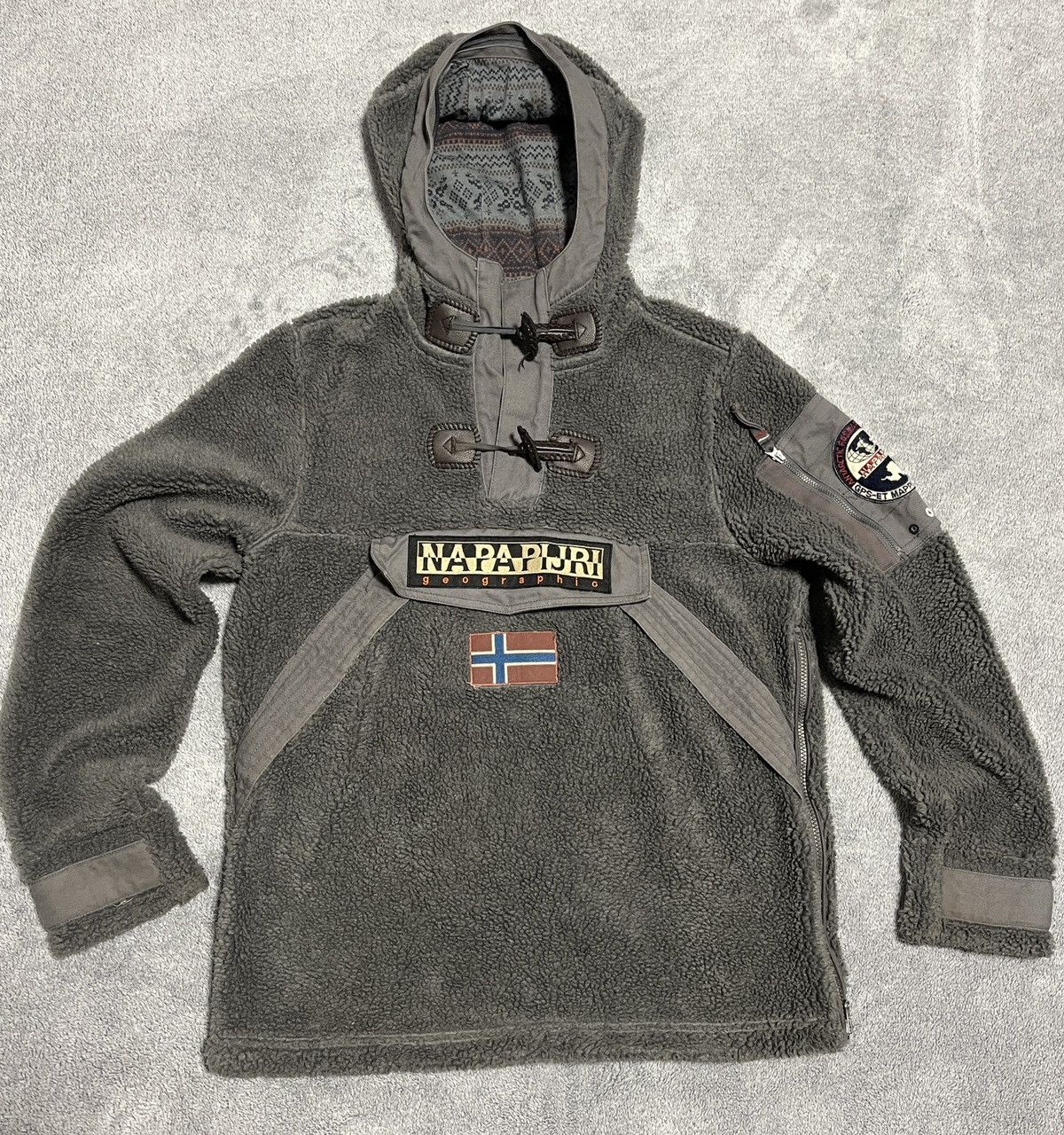 Vintage Napapijri fleece hoodie