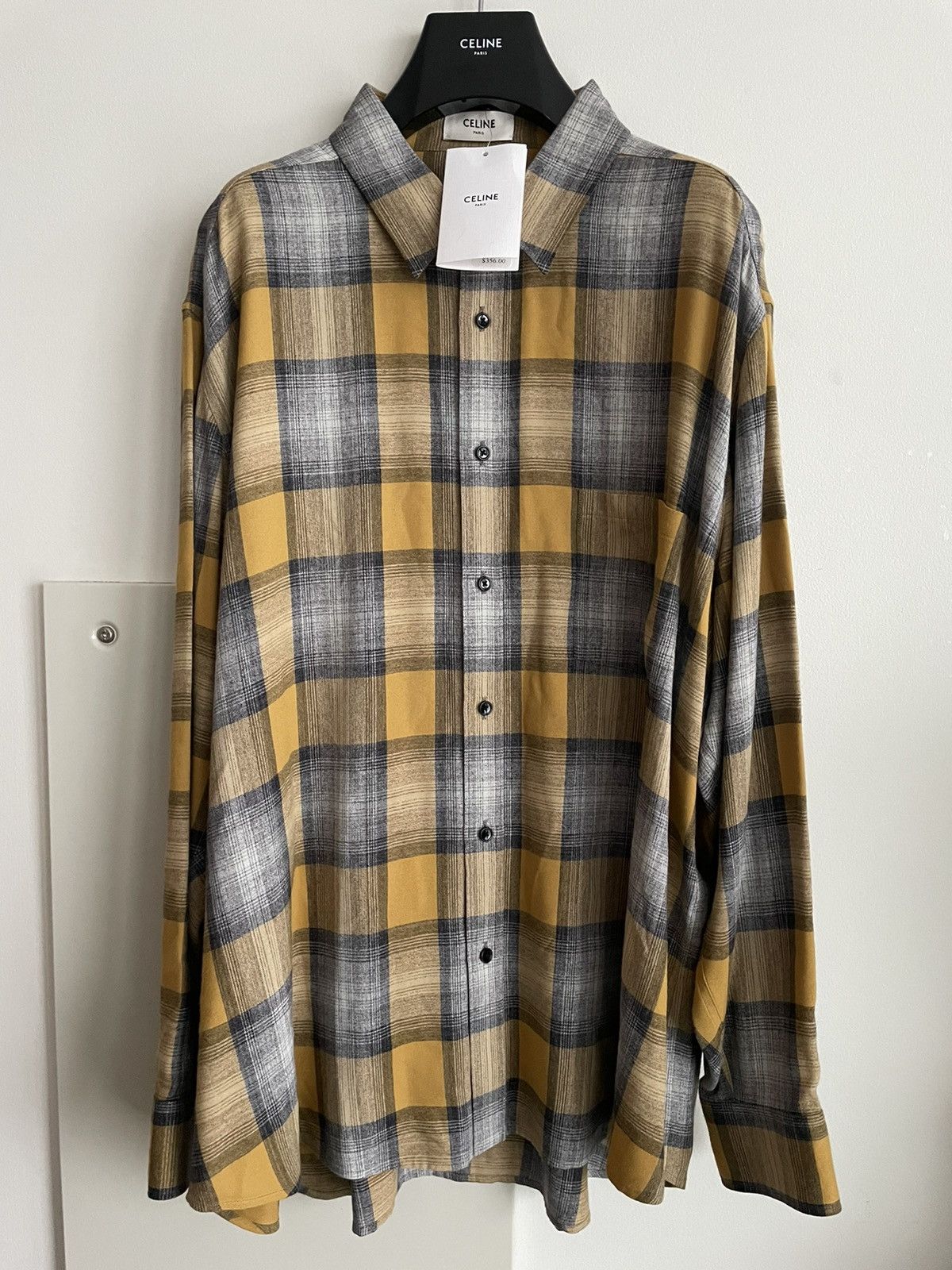 Celine × Hedi Slimane Rare Brand NEW Dancing Kid Super SS21 Runway Flannel Shirt Size US L / EU 52-54 / 3 - 7 Thumbnail
