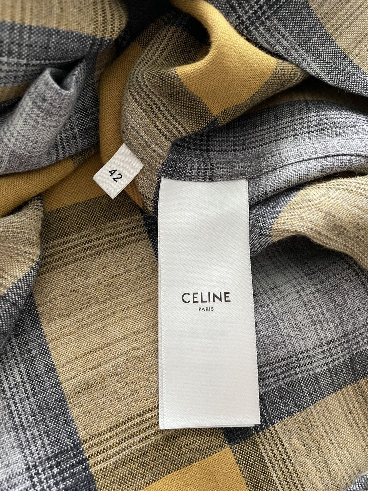 Celine × Hedi Slimane Rare Brand NEW Dancing Kid Super SS21 Runway Flannel Shirt Size US L / EU 52-54 / 3 - 12 Thumbnail