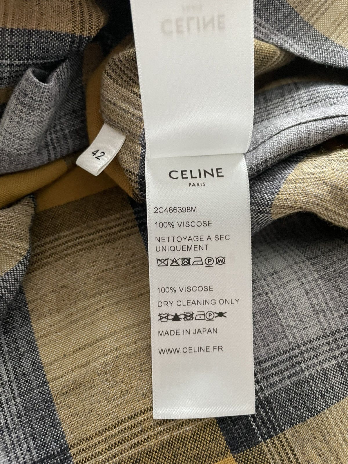 Celine × Hedi Slimane Rare Brand NEW Dancing Kid Super SS21 Runway Flannel Shirt Size US L / EU 52-54 / 3 - 13 Thumbnail