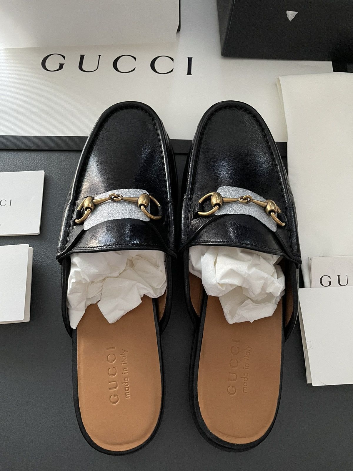 Gucci Gucci Classic Leather Horsebit Loafer Sandal Size US 10.5 / EU 43-44 - 15 Thumbnail