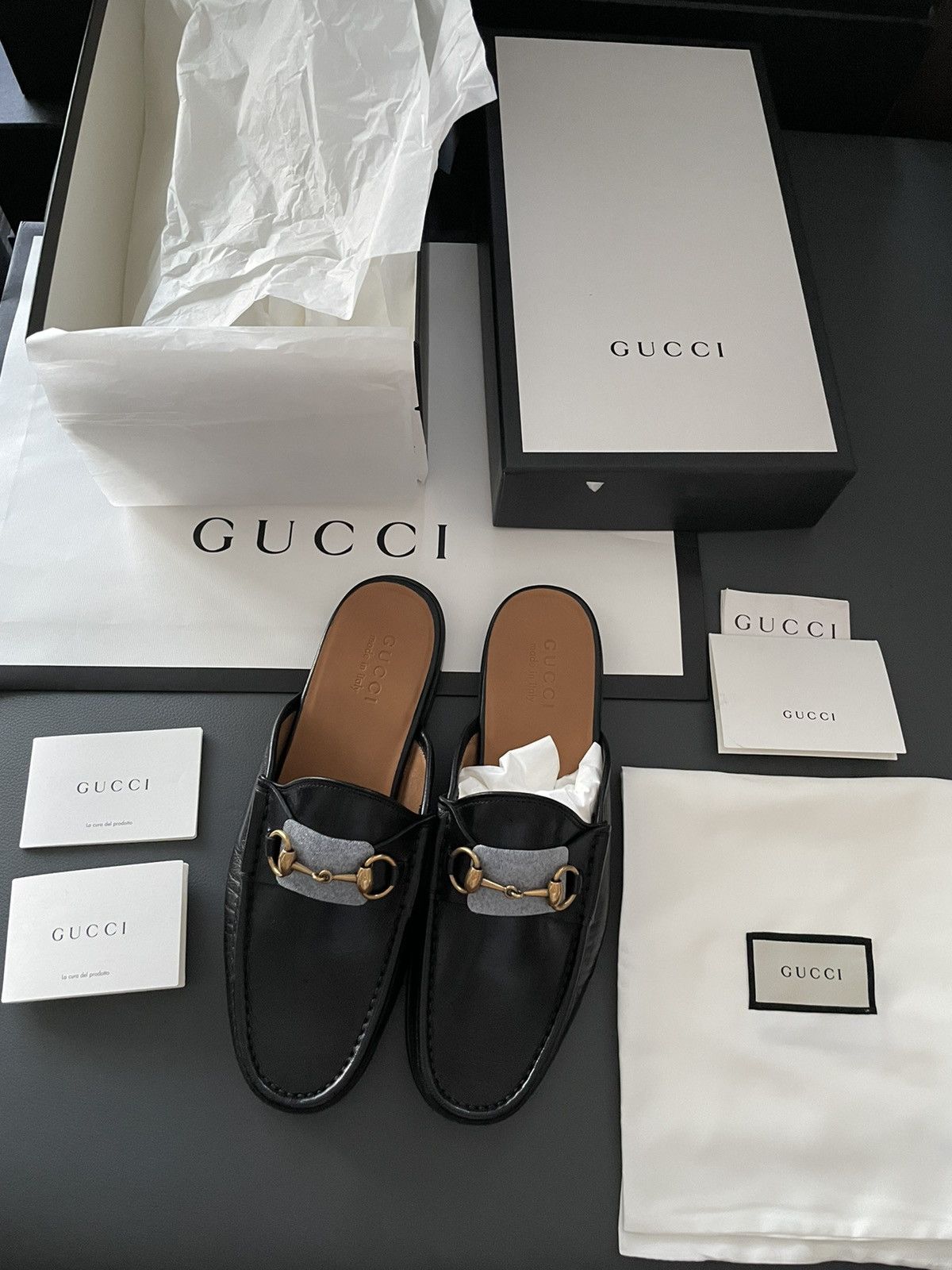 Gucci Gucci Classic Leather Horsebit Loafer Sandal Size US 10.5 / EU 43-44 - 3 Thumbnail