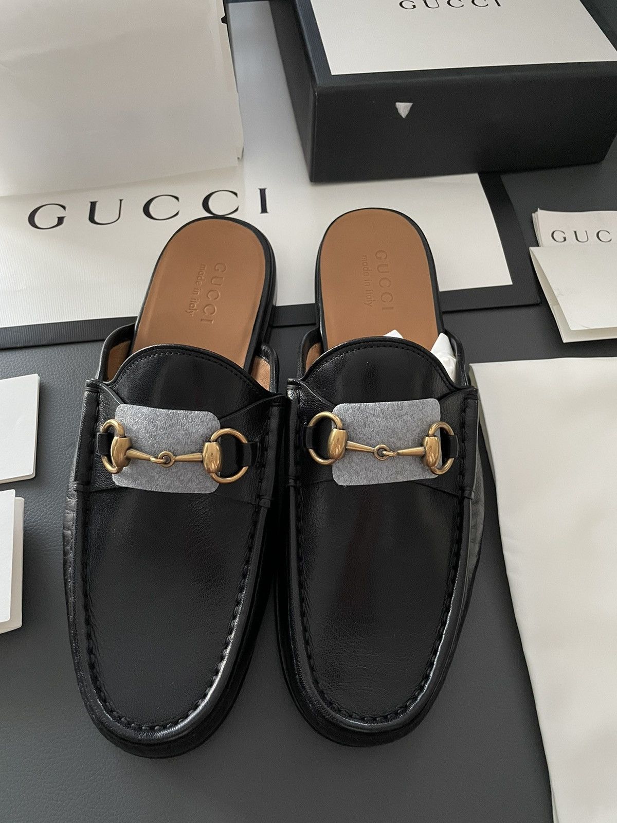 Gucci Gucci Classic Leather Horsebit Loafer Sandal Size US 10.5 / EU 43-44 - 1 Thumbnail