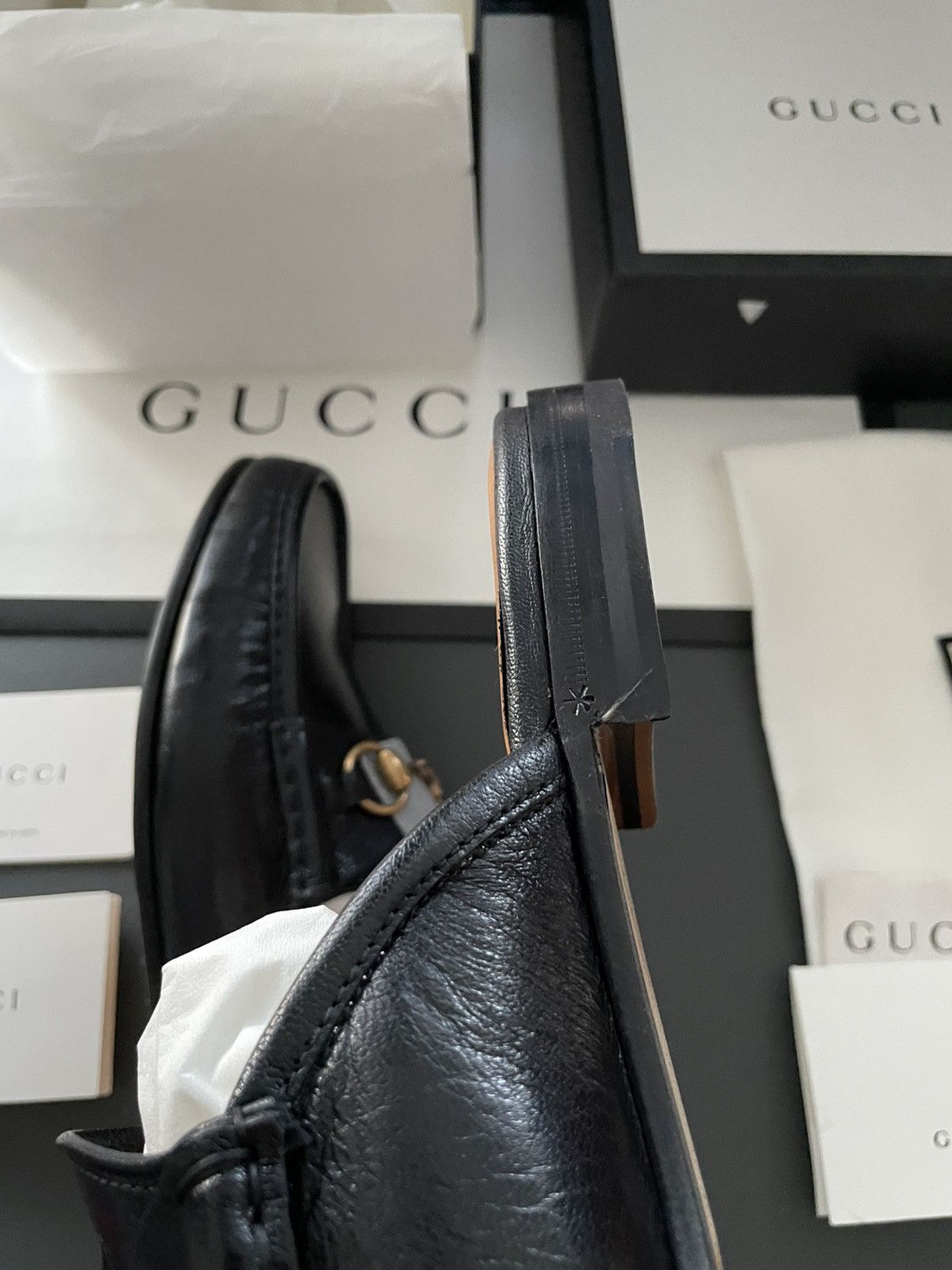 Gucci Gucci Classic Leather Horsebit Loafer Sandal Size US 10.5 / EU 43-44 - 19 Thumbnail