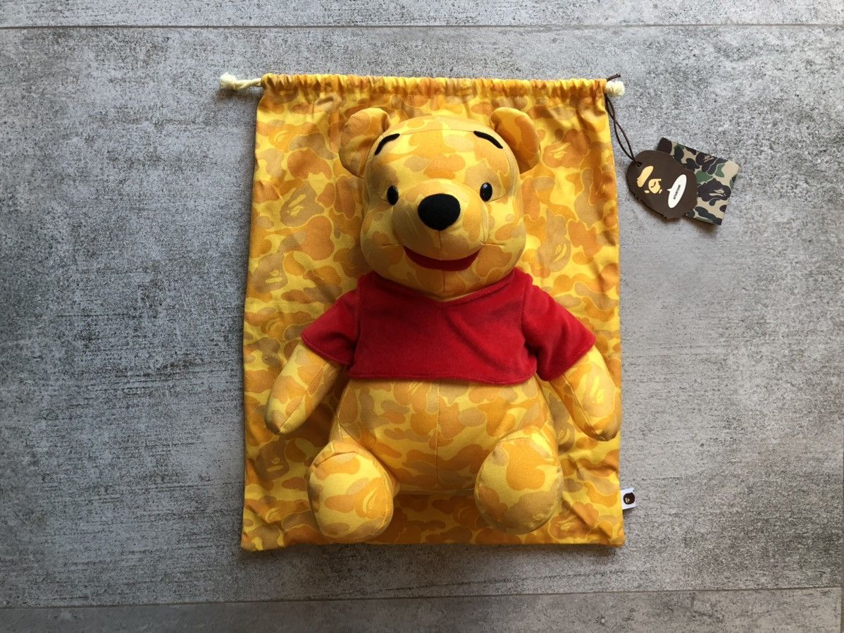 image of Bape X Winnie The Pooh Plush in Yellow, Men's
