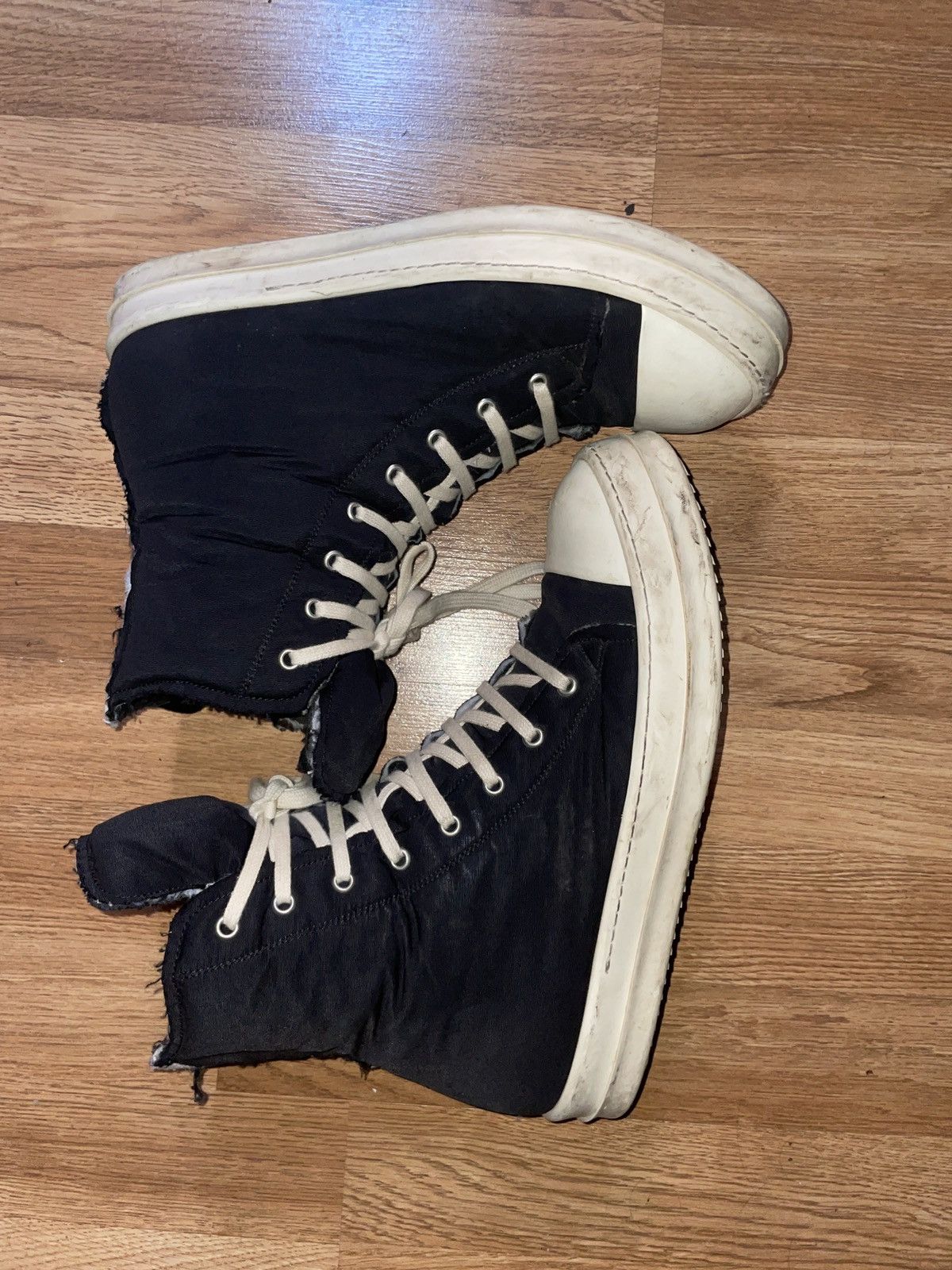 image of Rick Owens Padded Ramones Drkshdw Shoes in Black, Men's (Size 11)